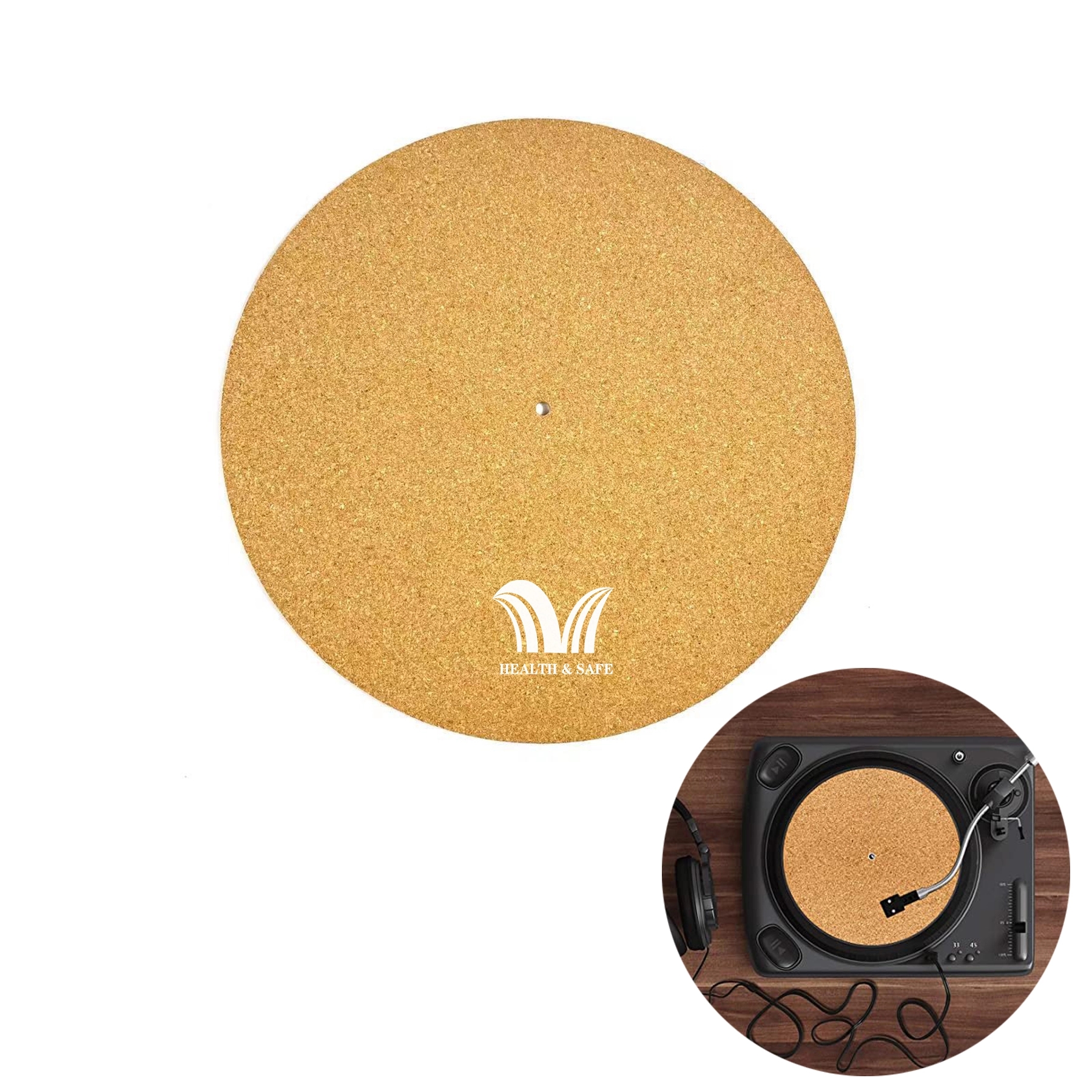 Cork Mat Turntable Platter Cartridge Record Player Slipmat