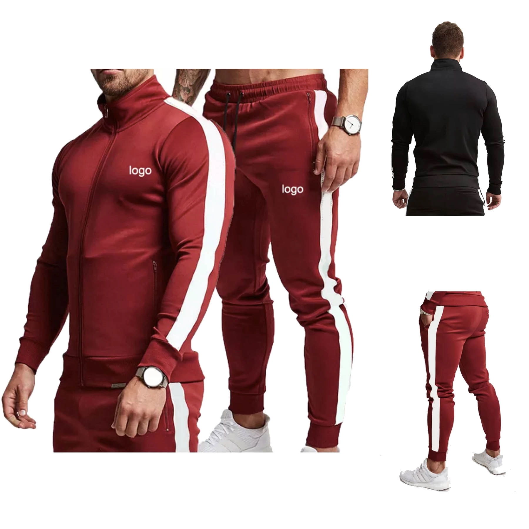 Men's Athletic Tracksuit 2 Piece Set