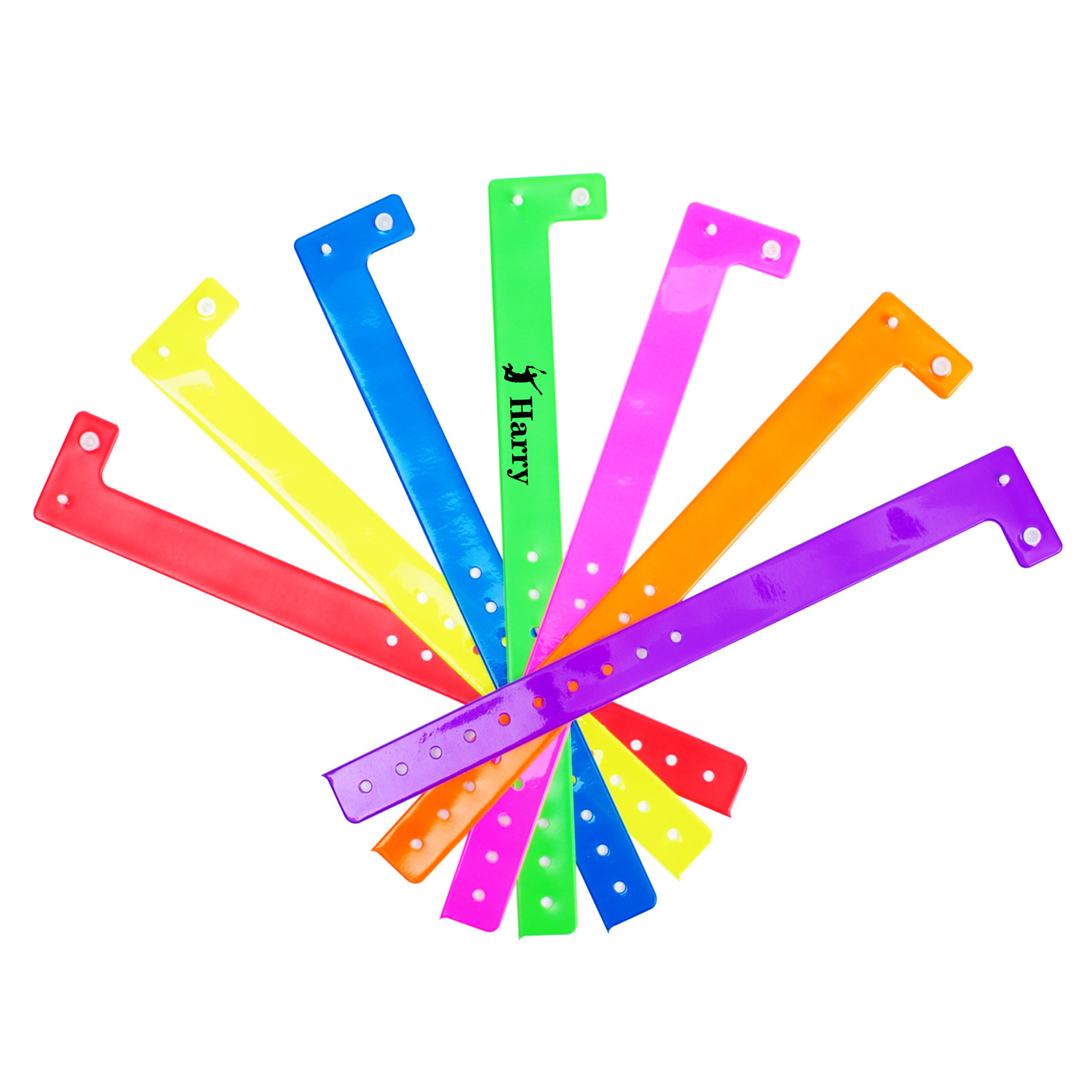 Adjustable L Shaped PVC Wristbands