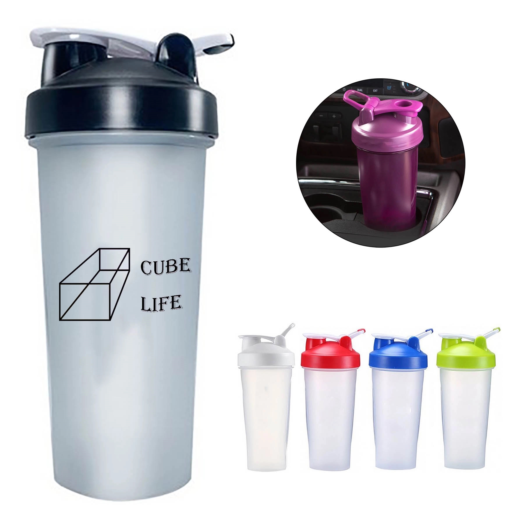 20oz Sports Blender Shaker Bottle