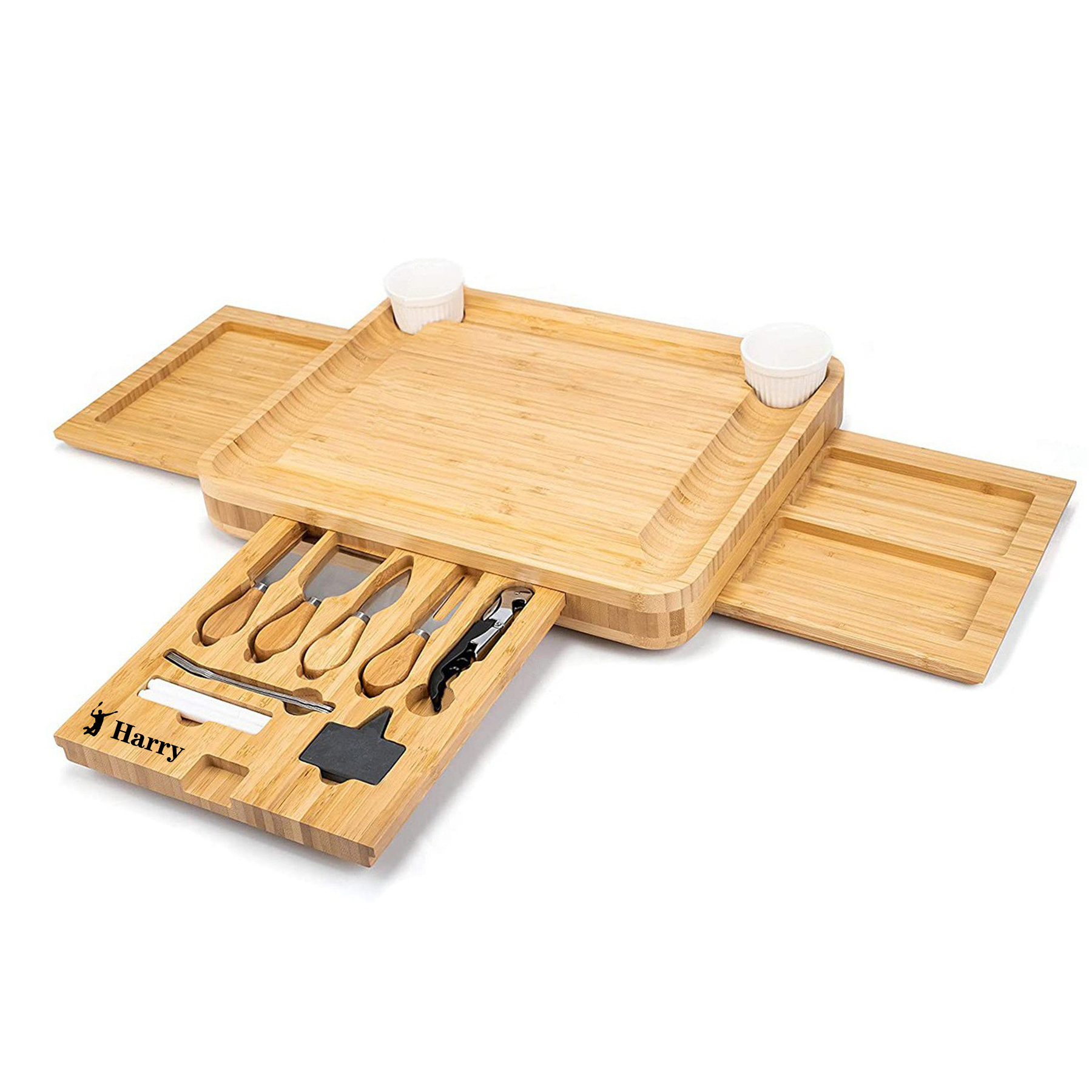 Bamboo Cheese Board and Knife Set
