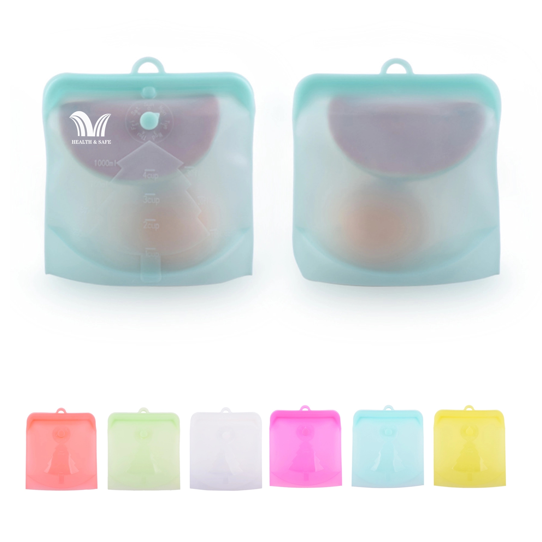 BPA Free Reusable Storage Bags Food Grade Silicone Gallon