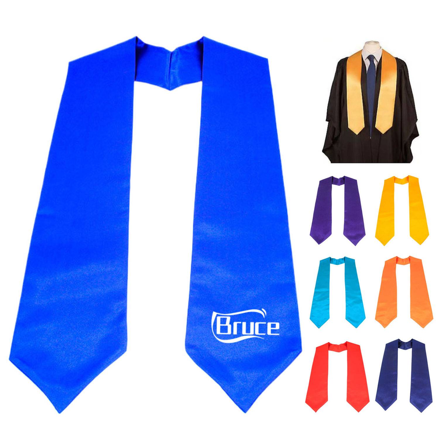 60in Soft Elegant Durable Polyester Graduation Stole