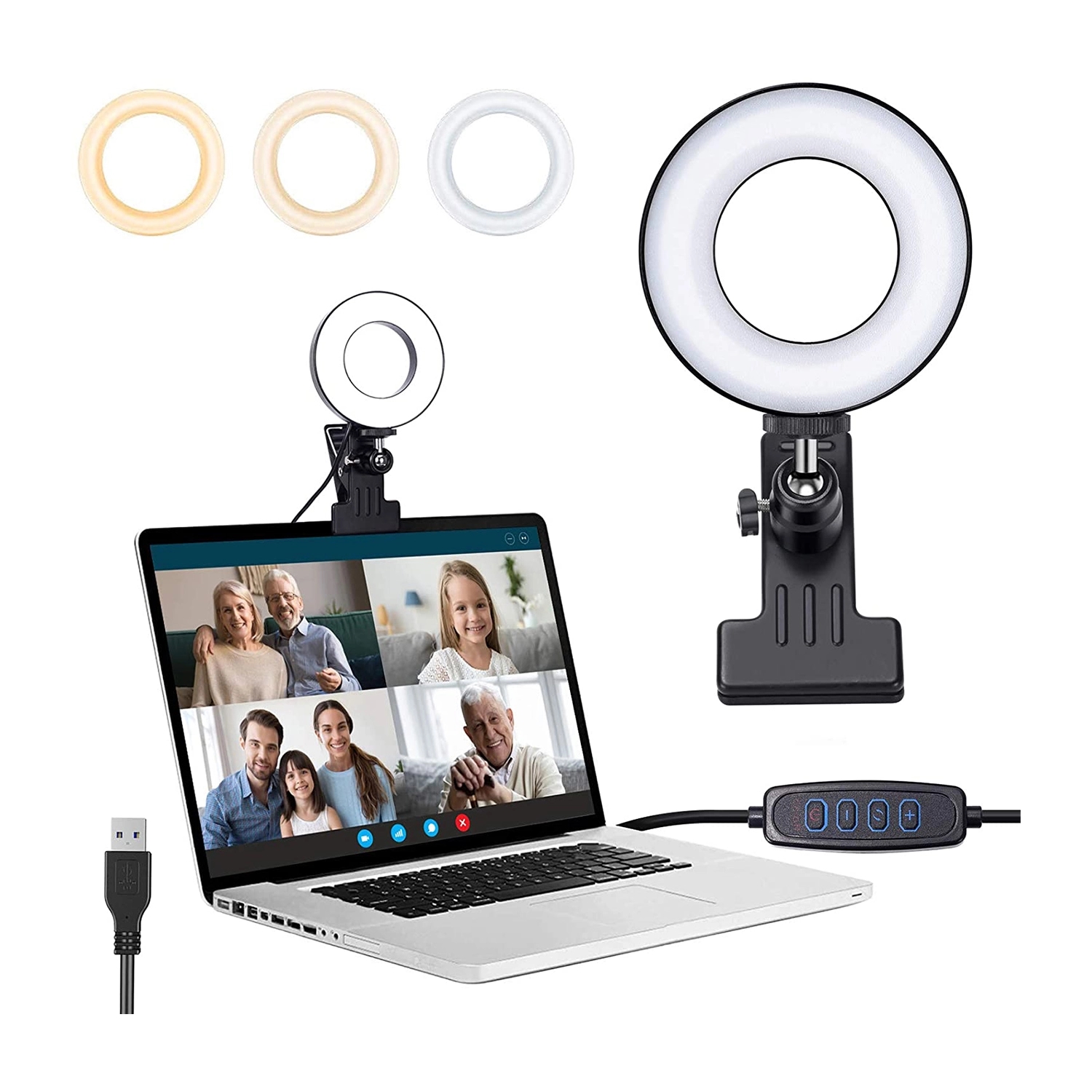 6" LED Selfie Ring Light w/ Laptop Clip