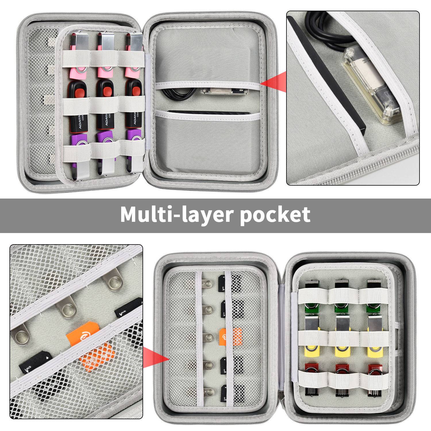 Portable EVA USB Flash Drive Storage Pouch Organizer - Image 3