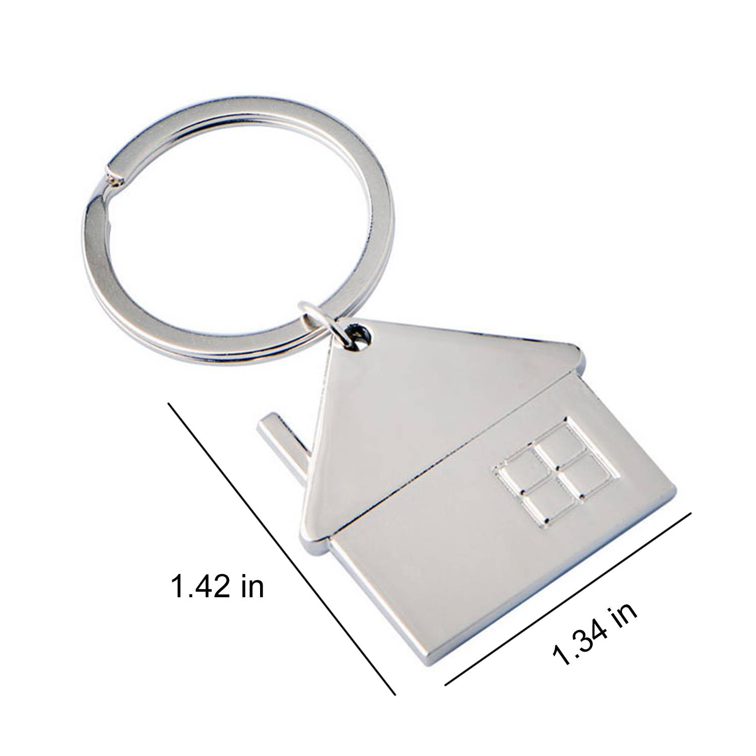 House Shape Metal Keychain - Image 4