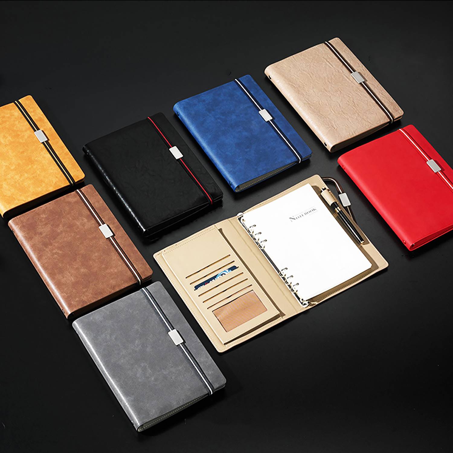 A5 PU Leather Binder Notebook - Image 3