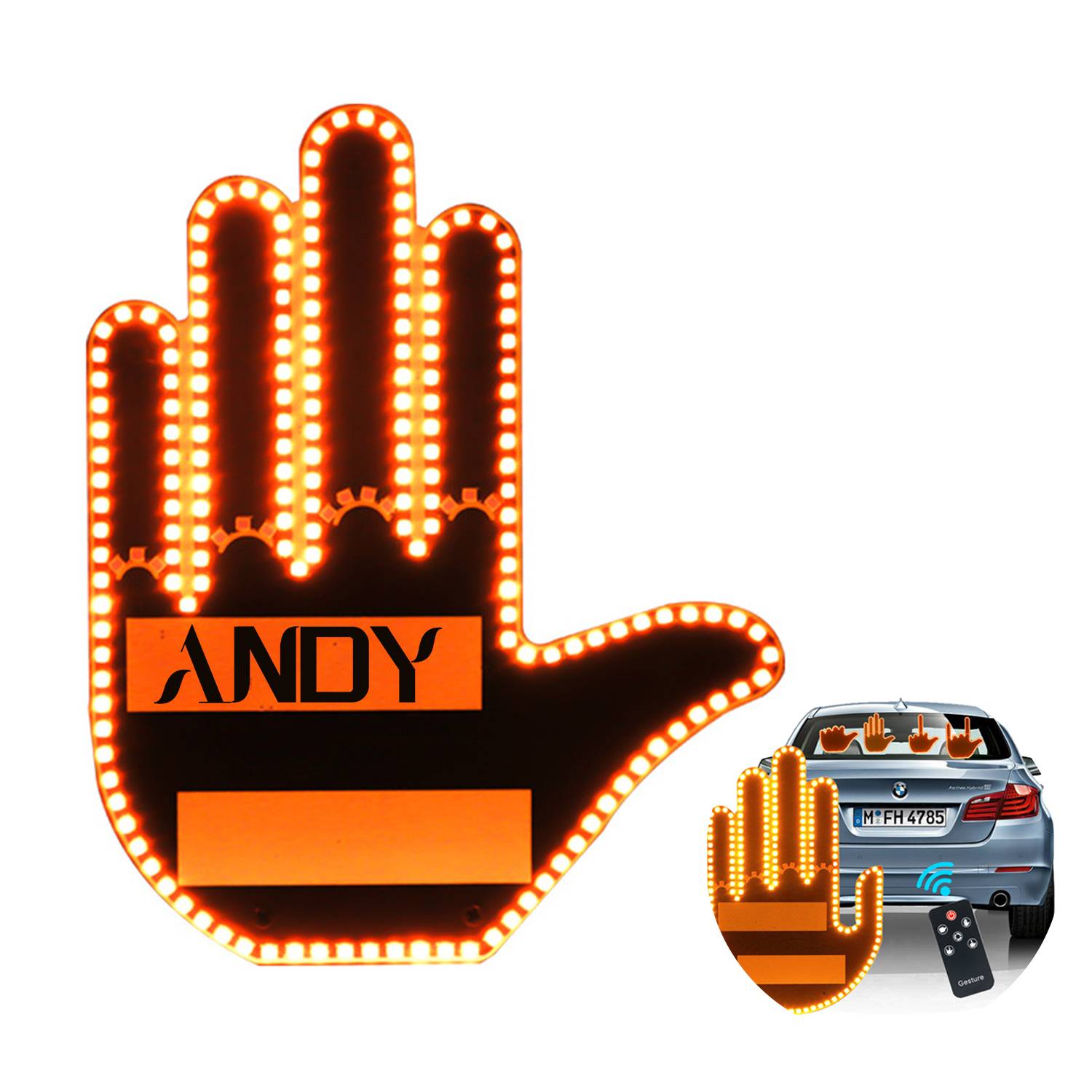 Glogesture Remote Control Hand Light For Car