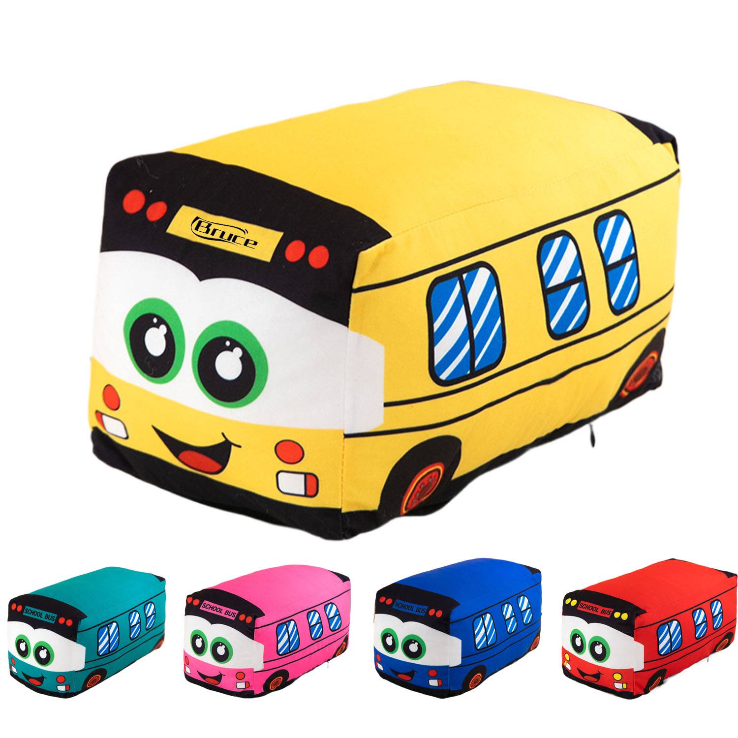 Soft Durable Removable Cover PP Cotton Plush Bus Doll