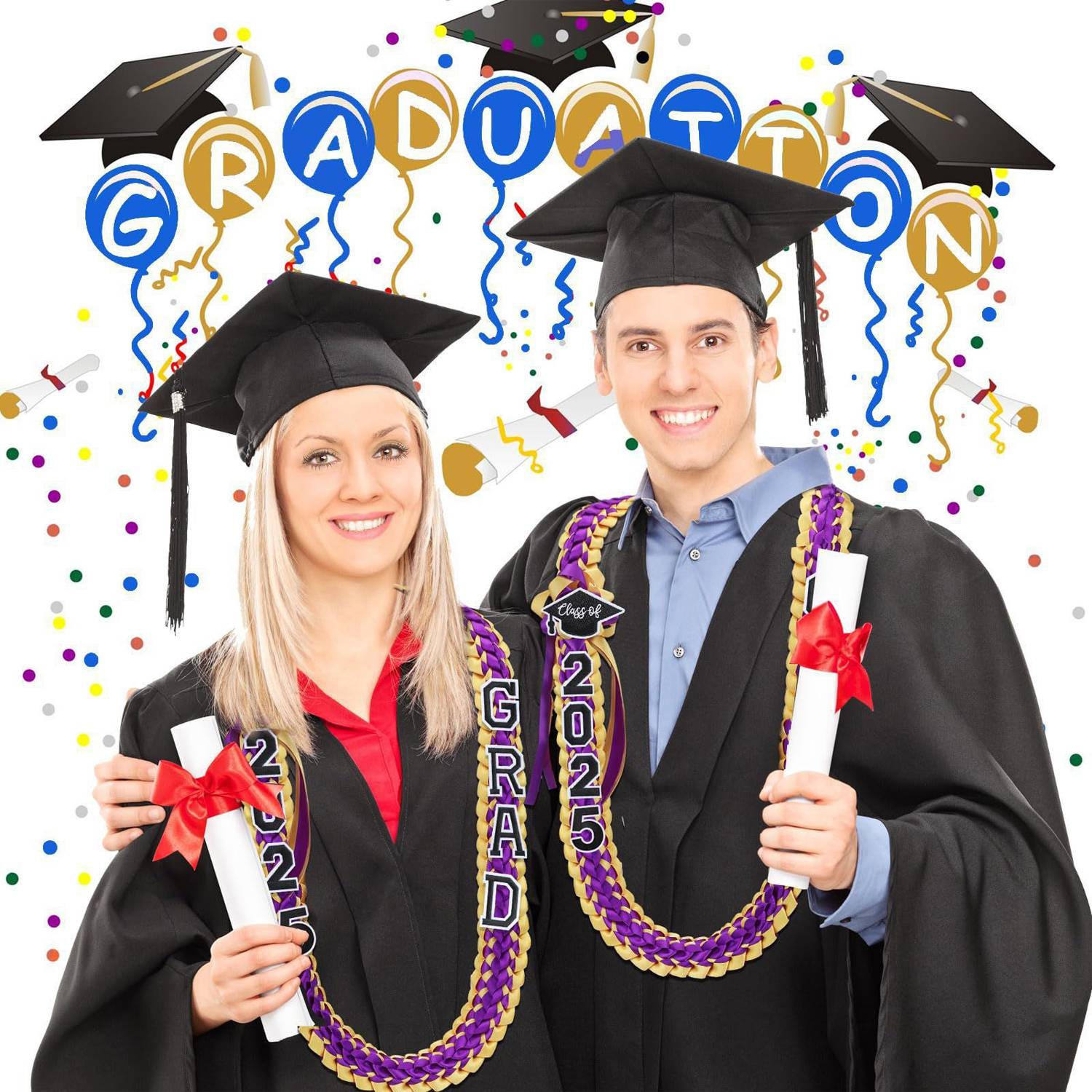 2025 Two Tone Handwoven Graduation Garland - Image 6