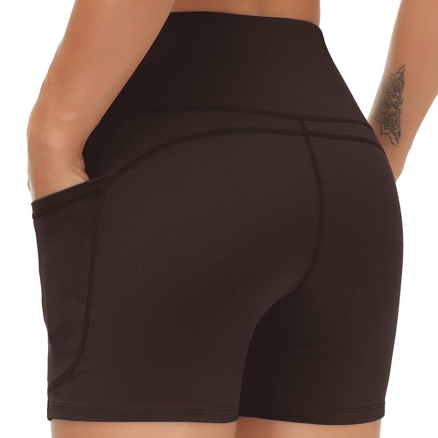 High Waist Breathable Polyester Workout Shorts w/ Pockets - Image 11