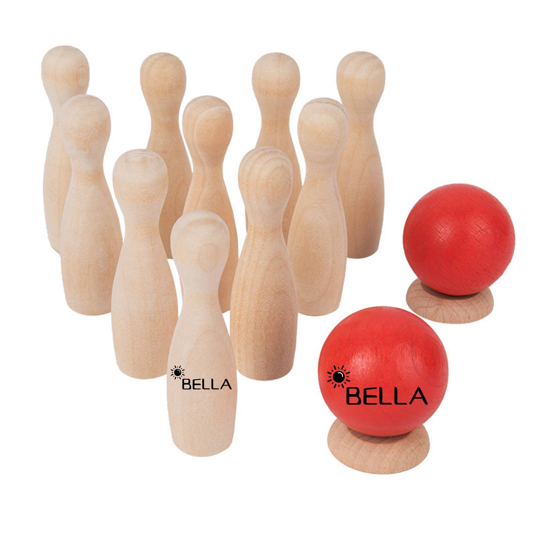 Wooden Educational Games Indoor and Outdoor Bowling Toys