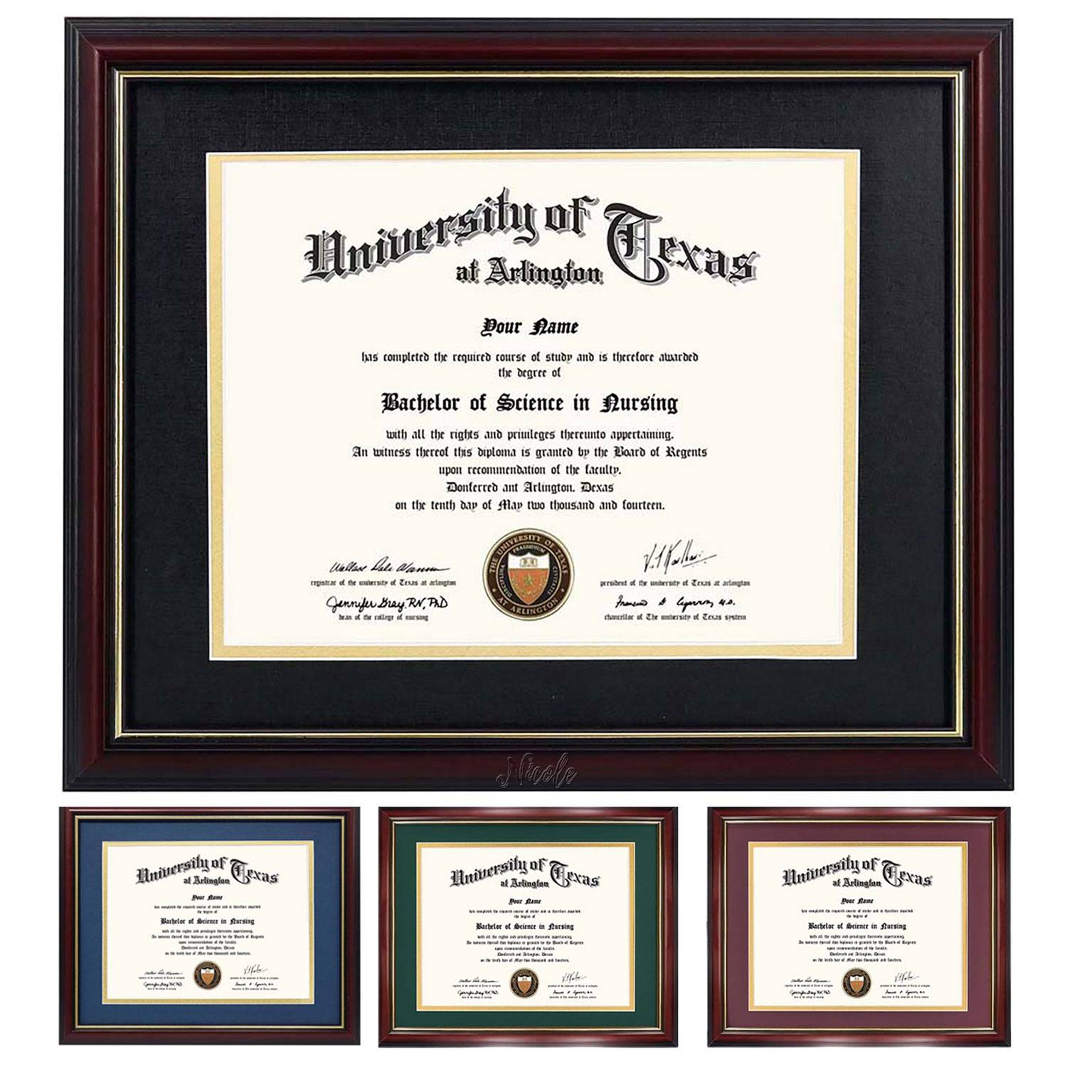 Premium Pine Wood Certificate Display Frame