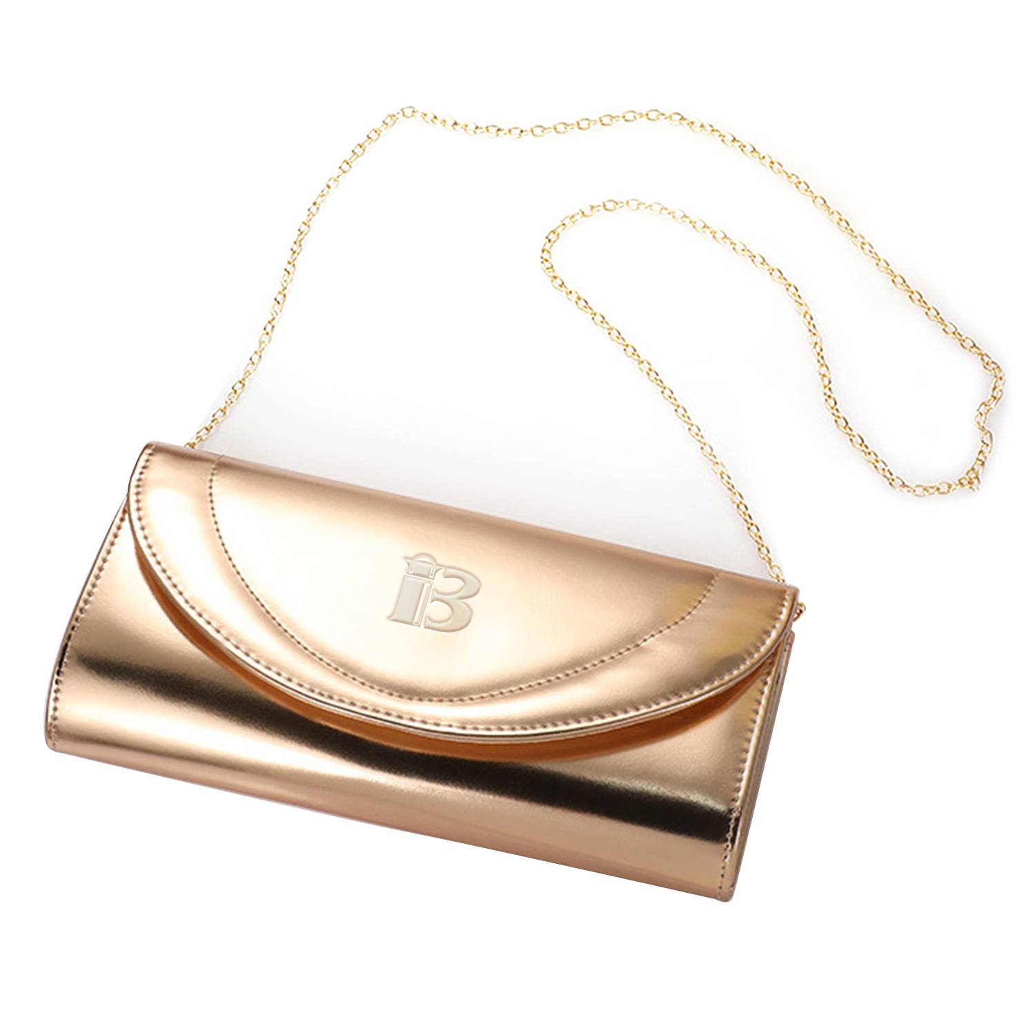 Genuine Leather Golden Dinner Crossbody Bag