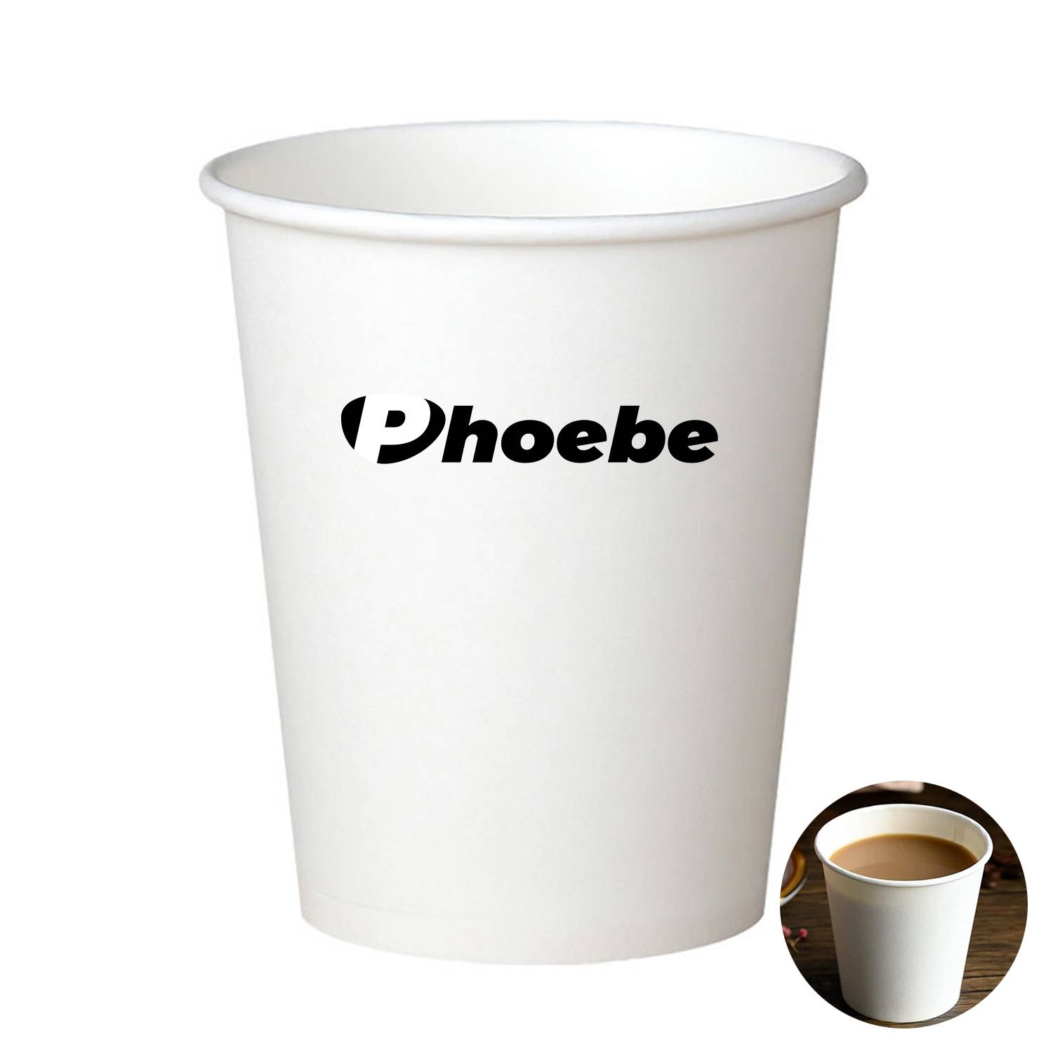 White Single Wall Disposable Paper Cups