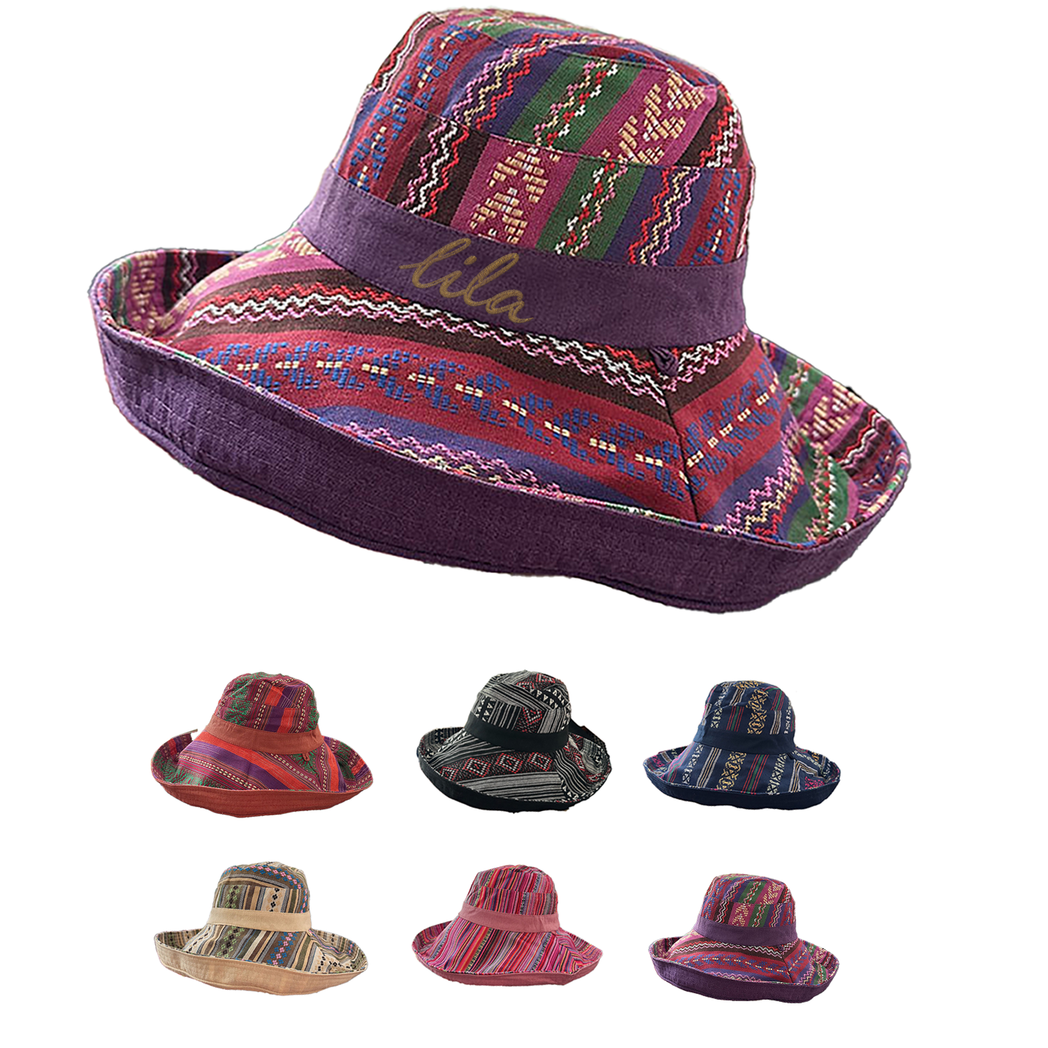 UV Protection Wide Brim Polyester Sun Hat