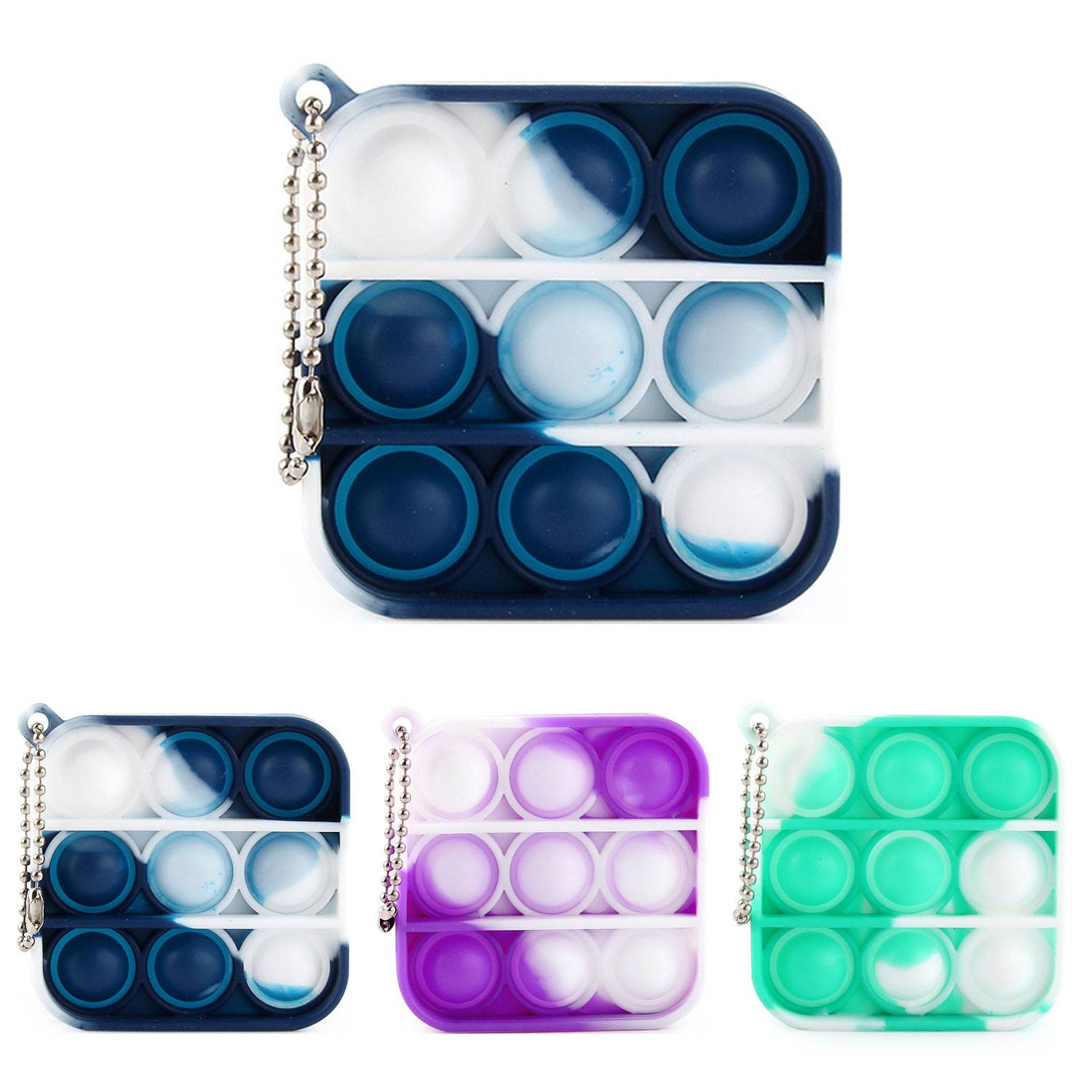 Push Bubble Sensory Fidget Toys Keychains