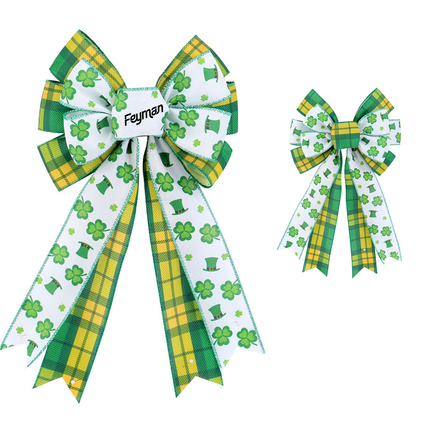 St. Patrick's Day Clover Bow Decoration