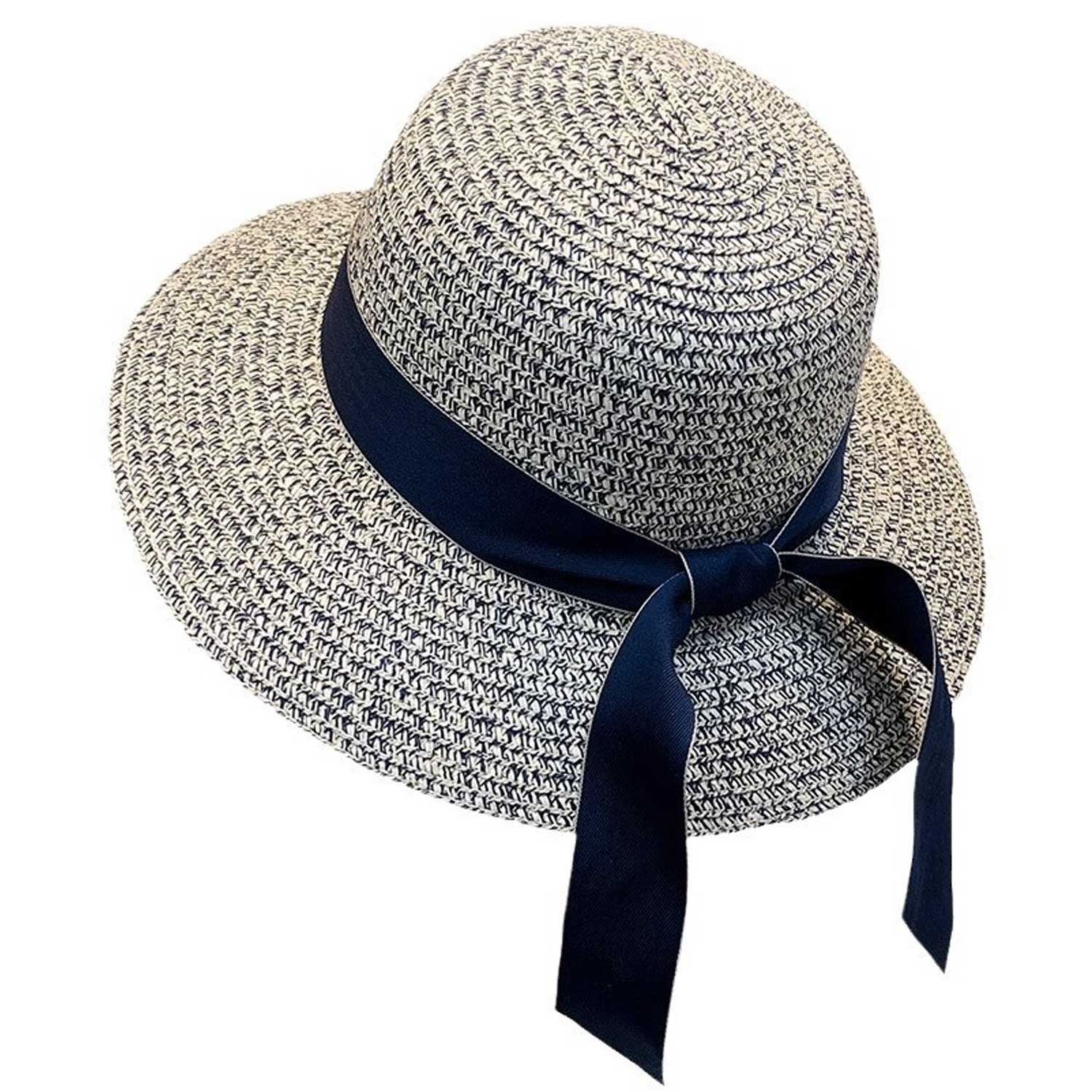 Woven Wide Brim Boho Ribbon Sun Hat - Image 3