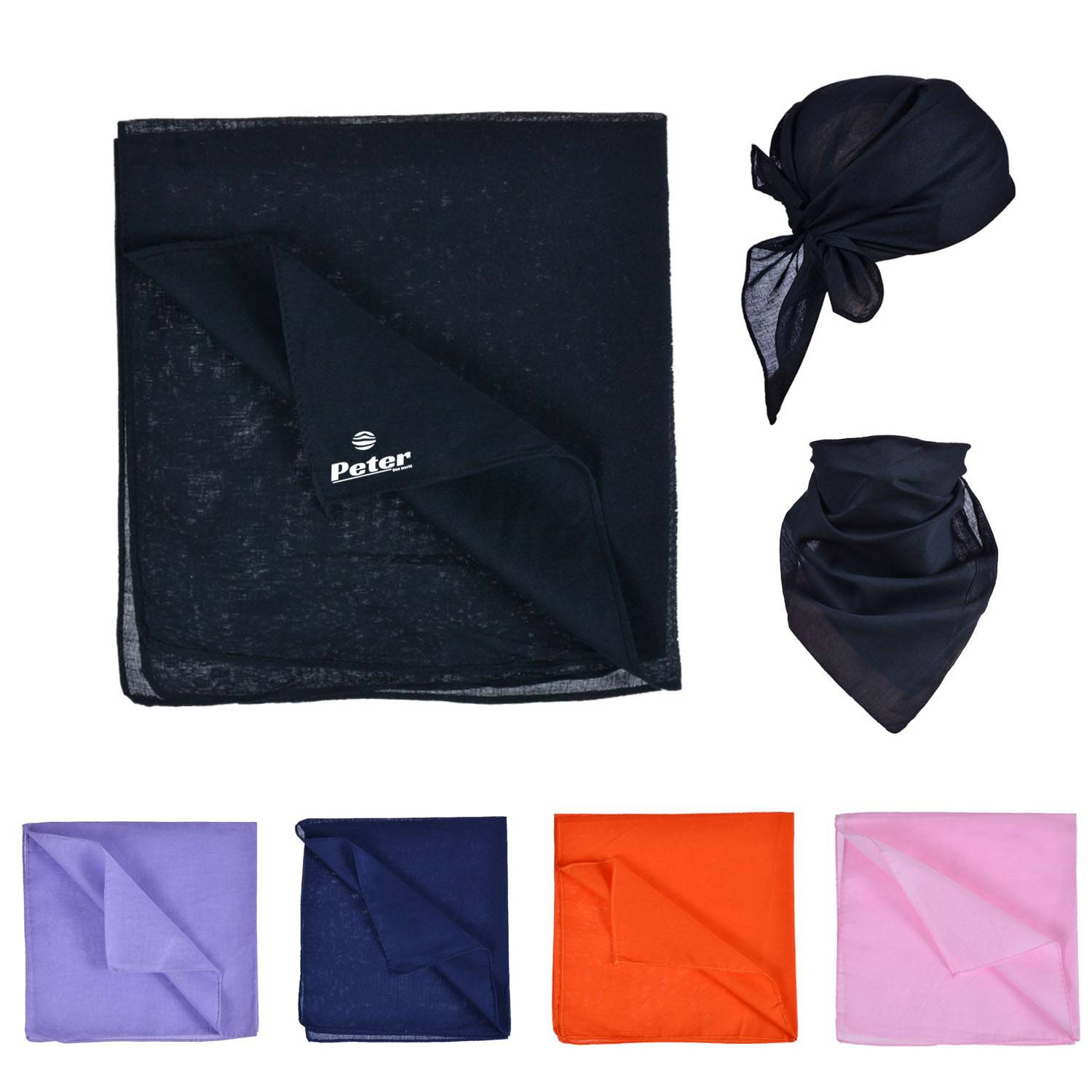 Multi-Purpose Cotton Bandana - Soft & Breathable Headwrap