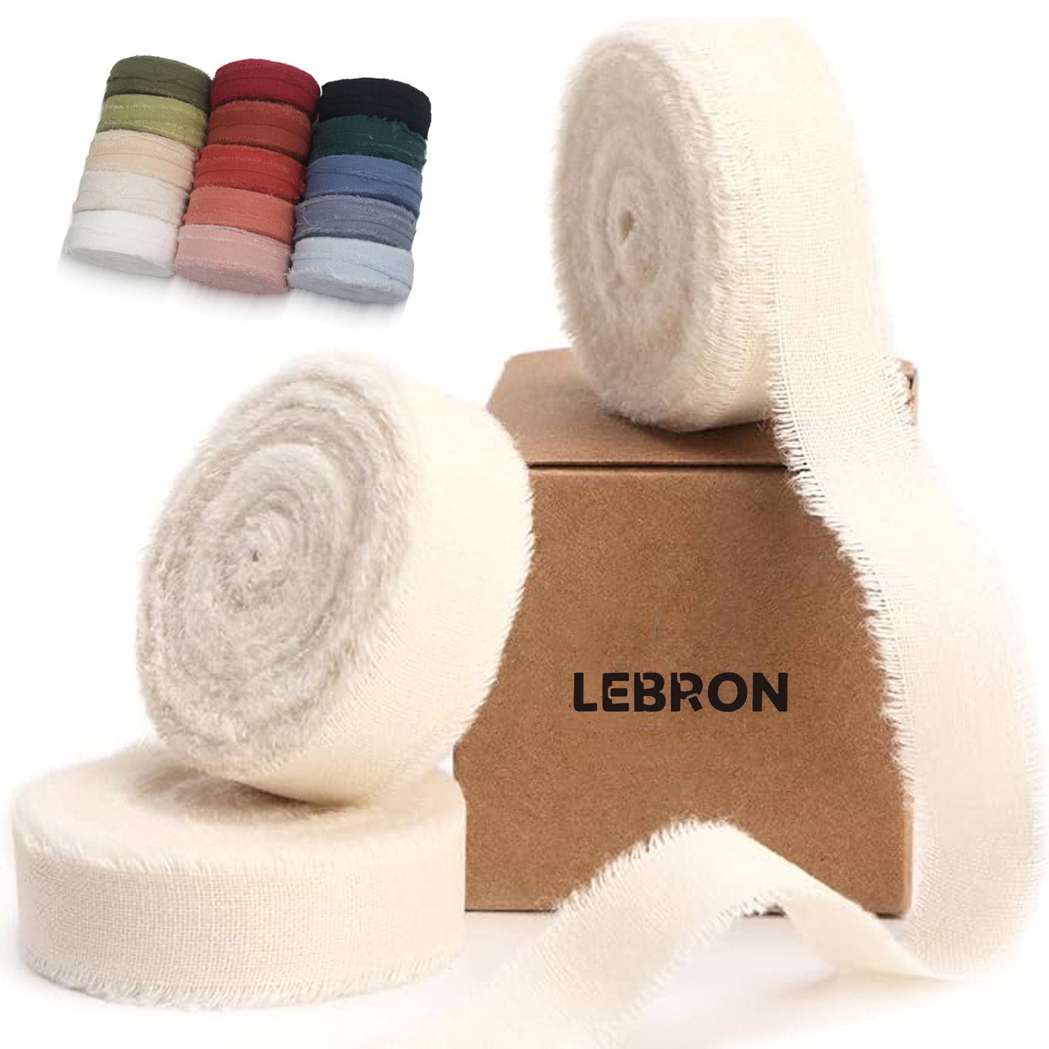 3Pcs Custom Handmade Cotton Frayed Fringe Ribbons