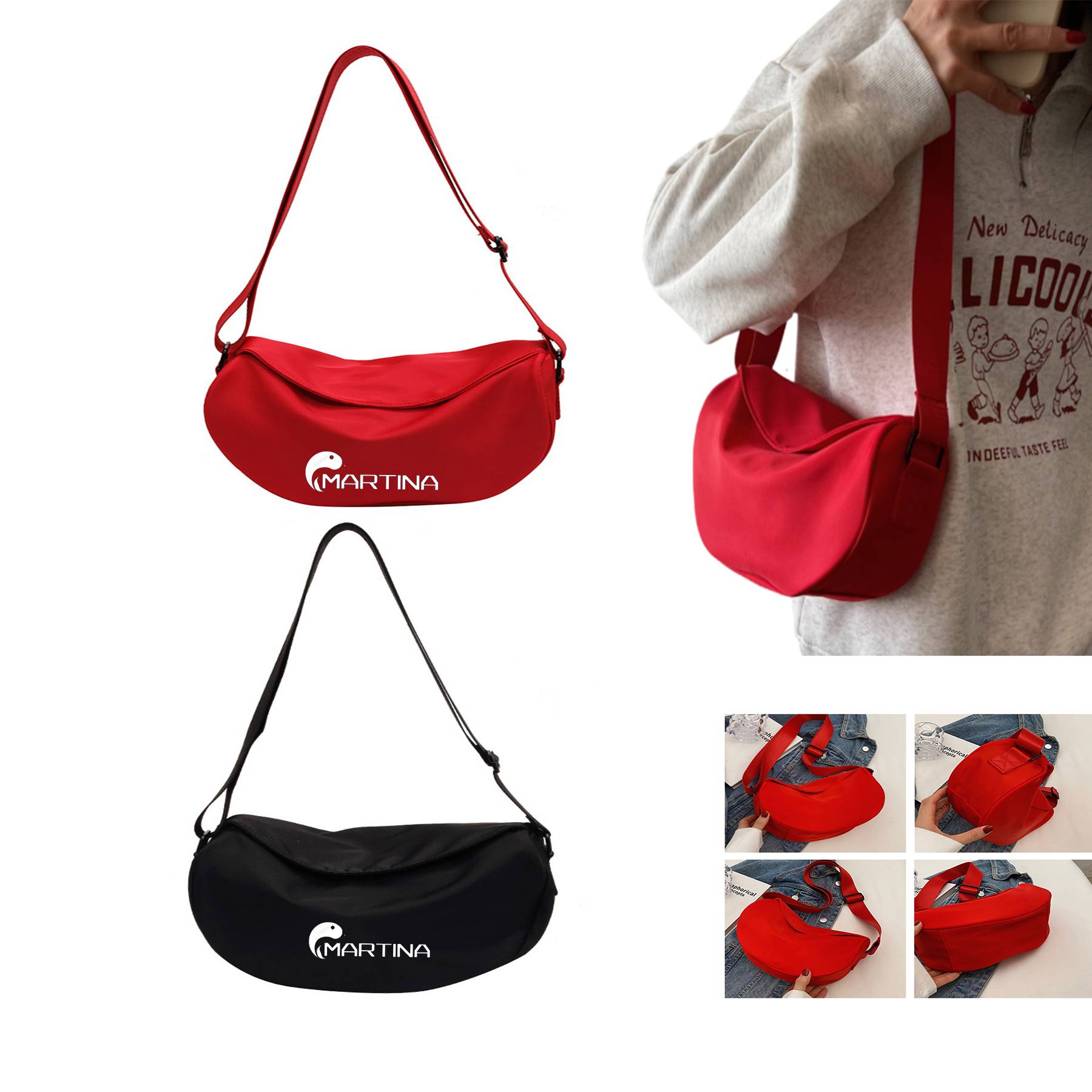 Women Shoulder Bag with zipper Work Beach Travel