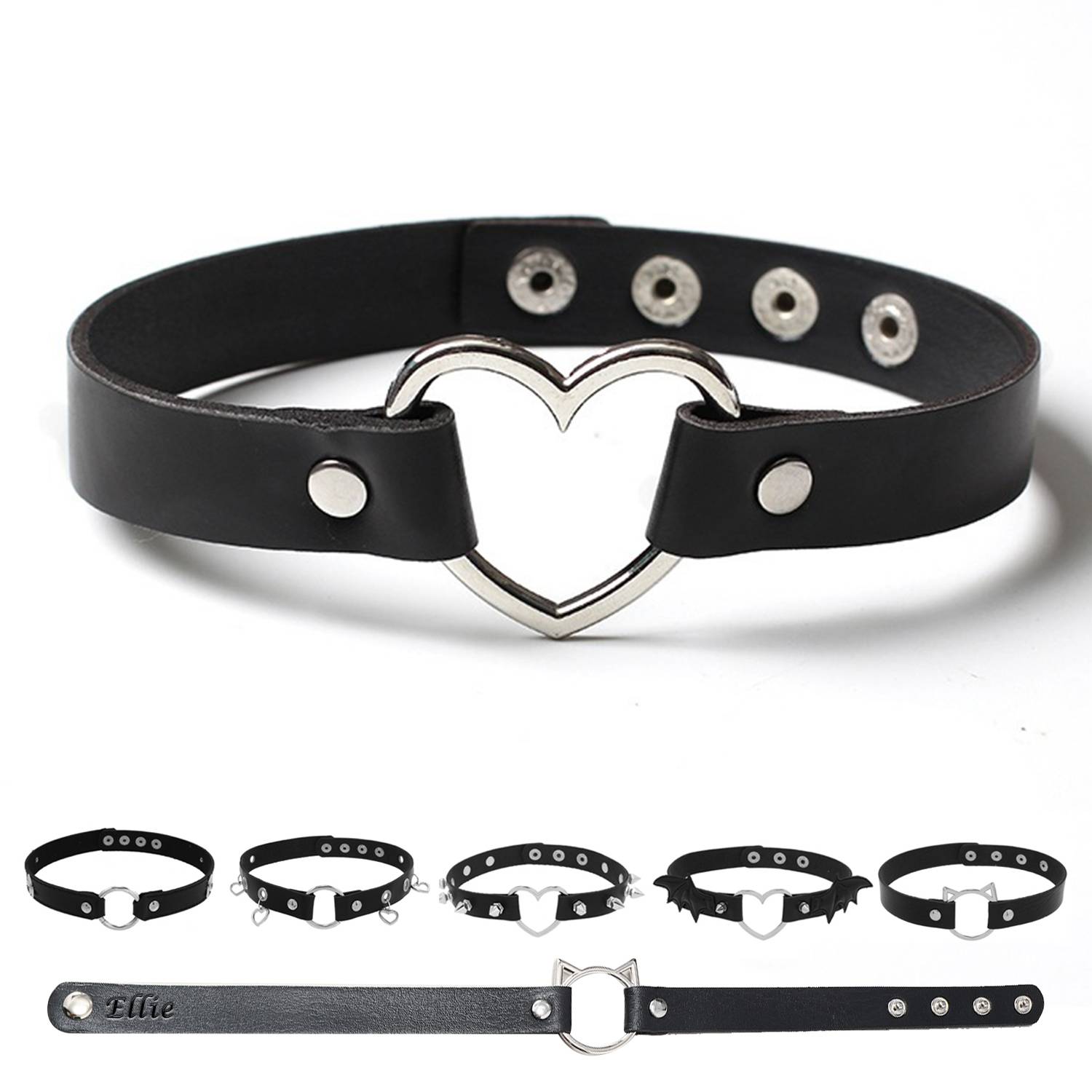 Punk Gothic Stylish PU Leather Bracelet/Choker for Men Women