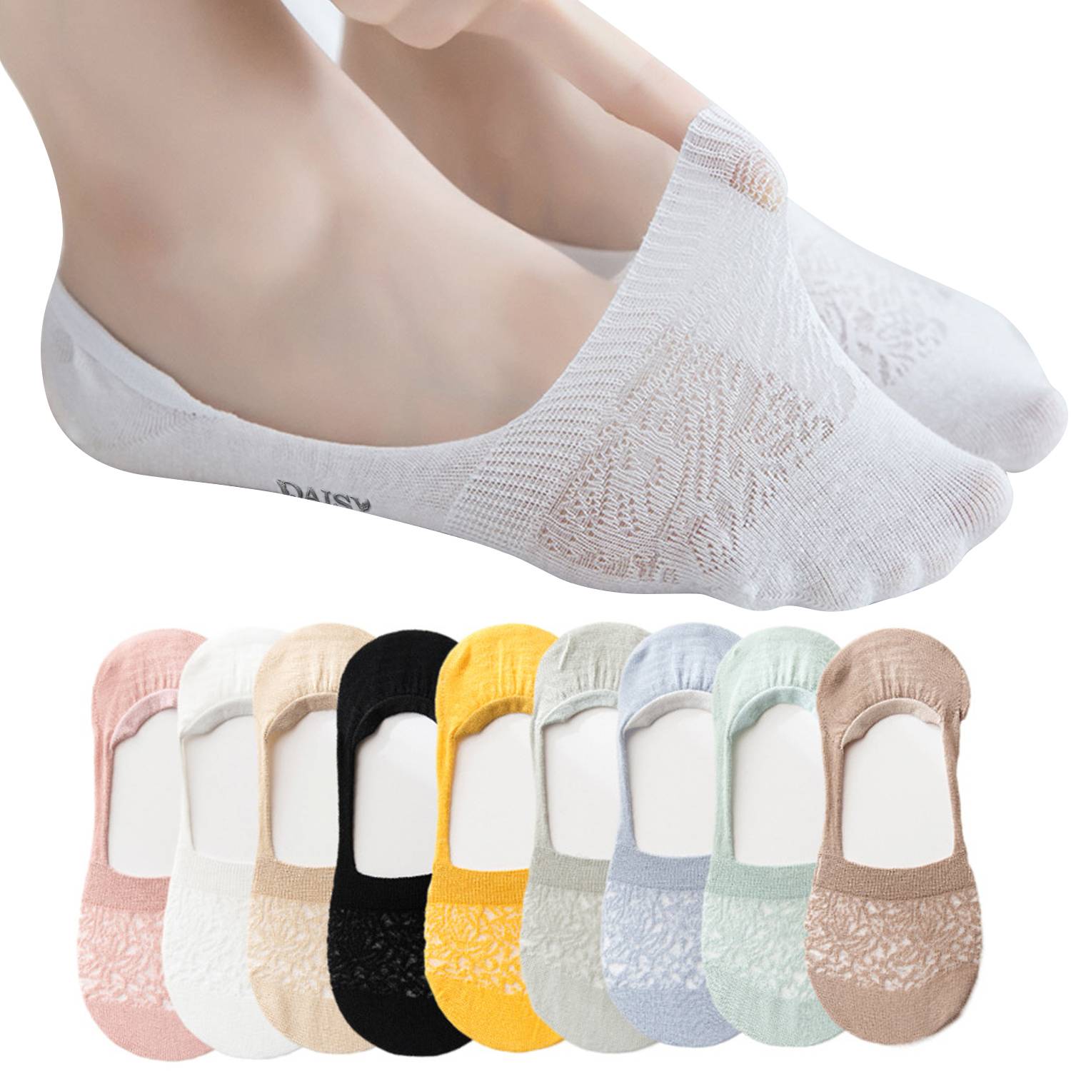 Women's No-Show Cotton Socks