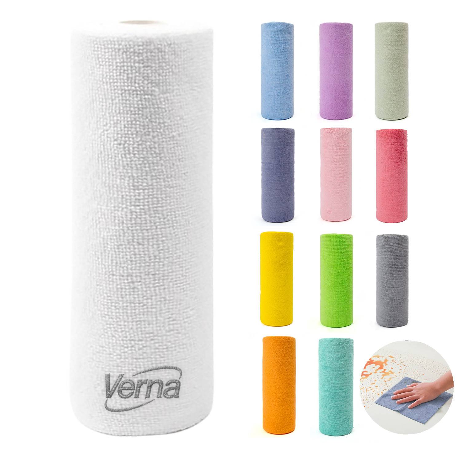 Multi-Purpose Microfiber Cleaning Rag Roll