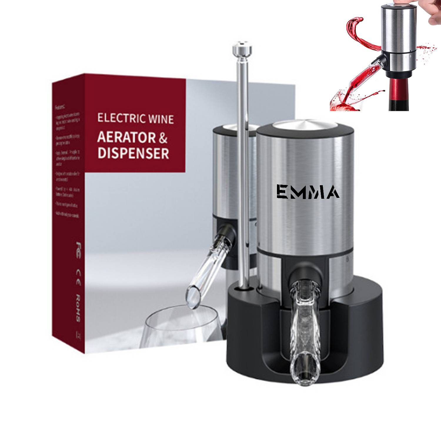 Smart Electric Wine Aerator with Retractable Tube