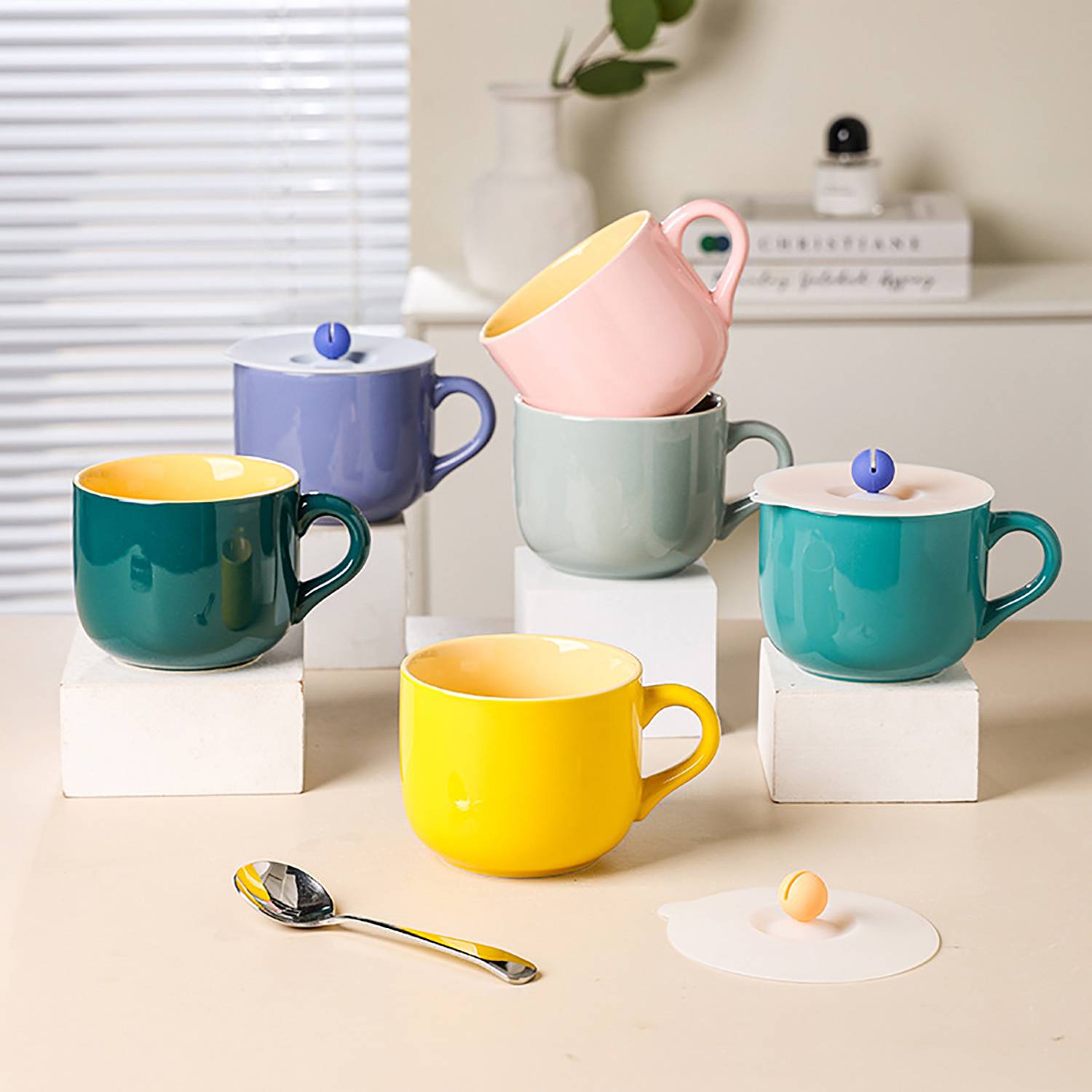 20oz Large Capacity Ceramic Mug w/ Handle - Image 3