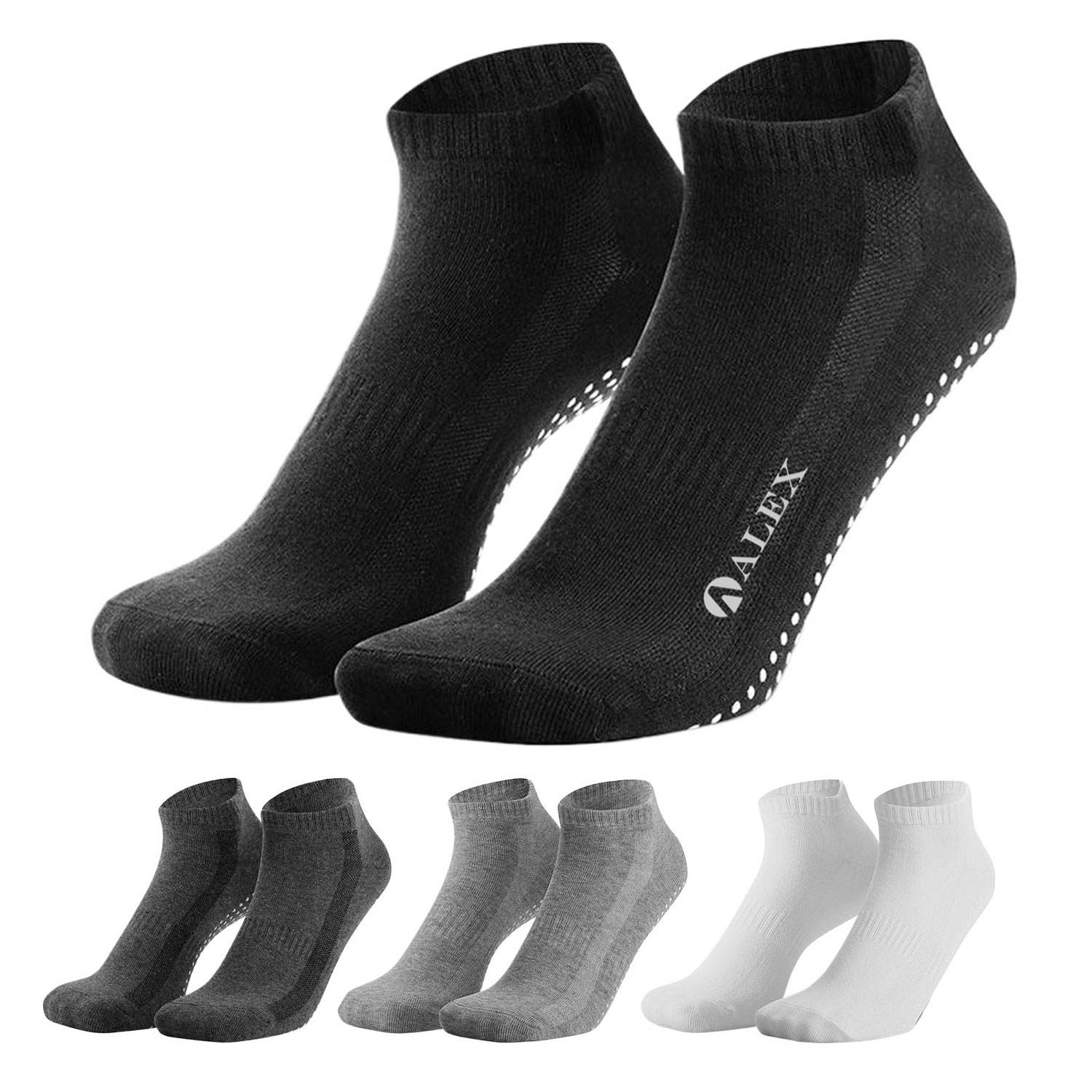 Breathable Wear-Resistant Silicone Grip Cotton Fitness Socks