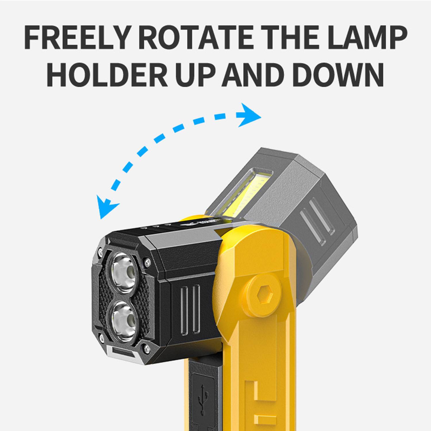 COB Adjustable Flashlight - Magnetic Base & Hanging Hook - Image 8