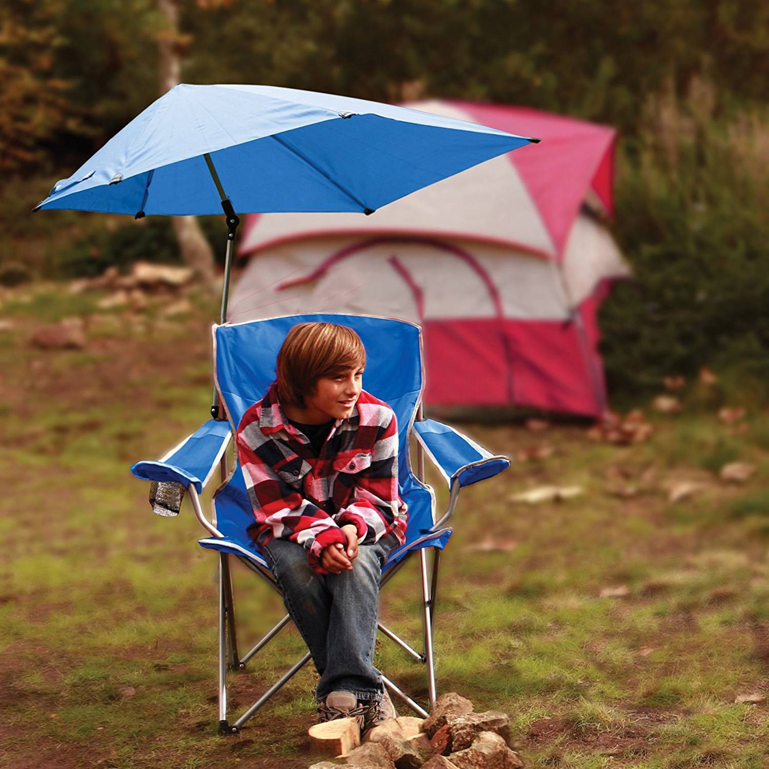 Portable Beach Chair W/ Adjustable Umbrella - Image 3