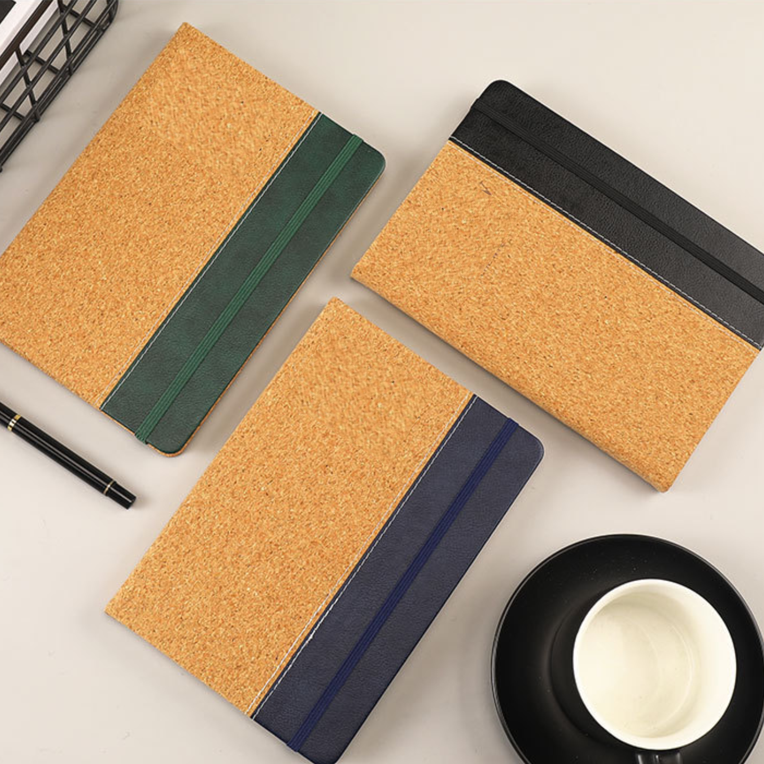 A5 Cork PU Leather Cover Lined Notebook - Image 6