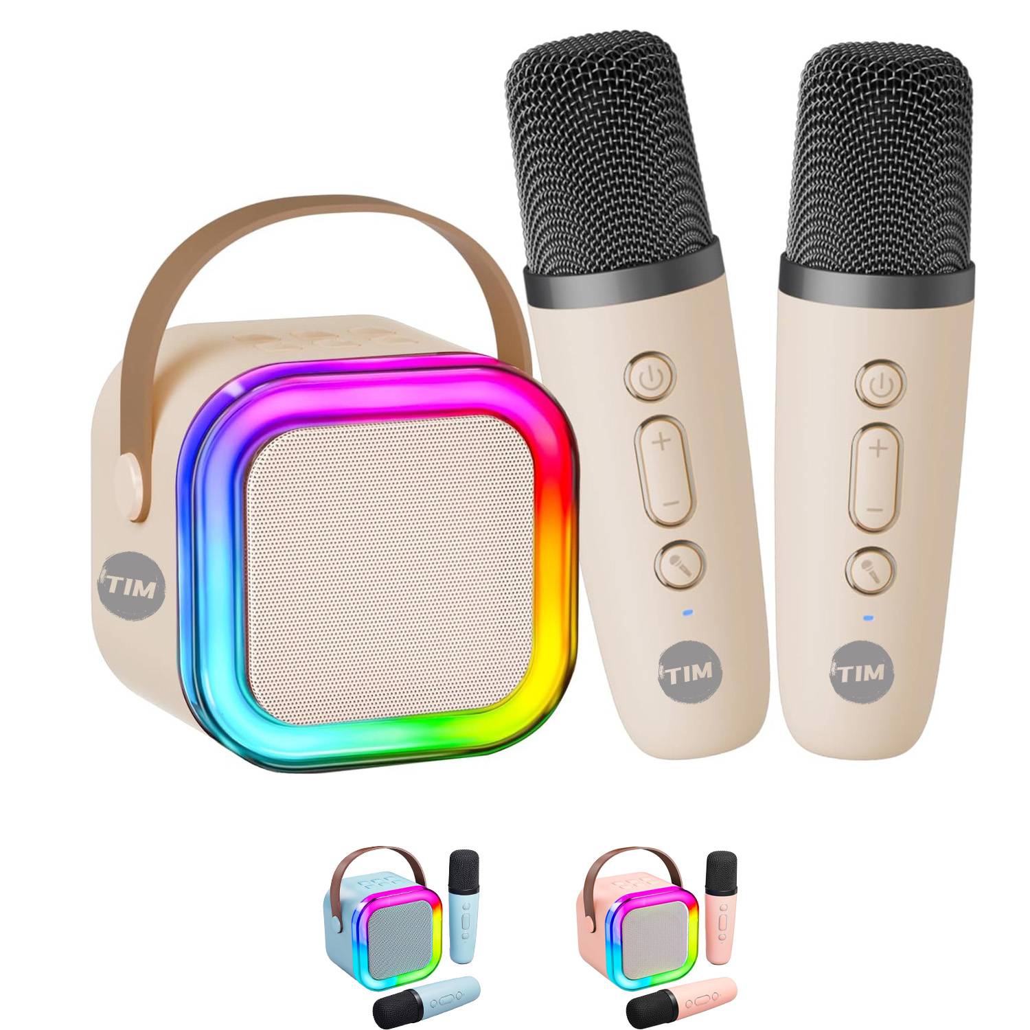 Mini Karaoke Machine For Kids Adults With 2 Microphones