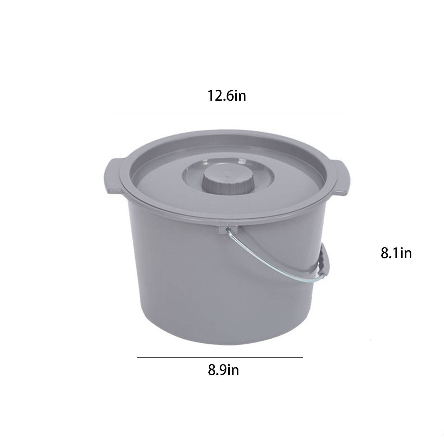 Portable Anti Odor Home Toilet Commode Bucket w/ Lid - Image 3