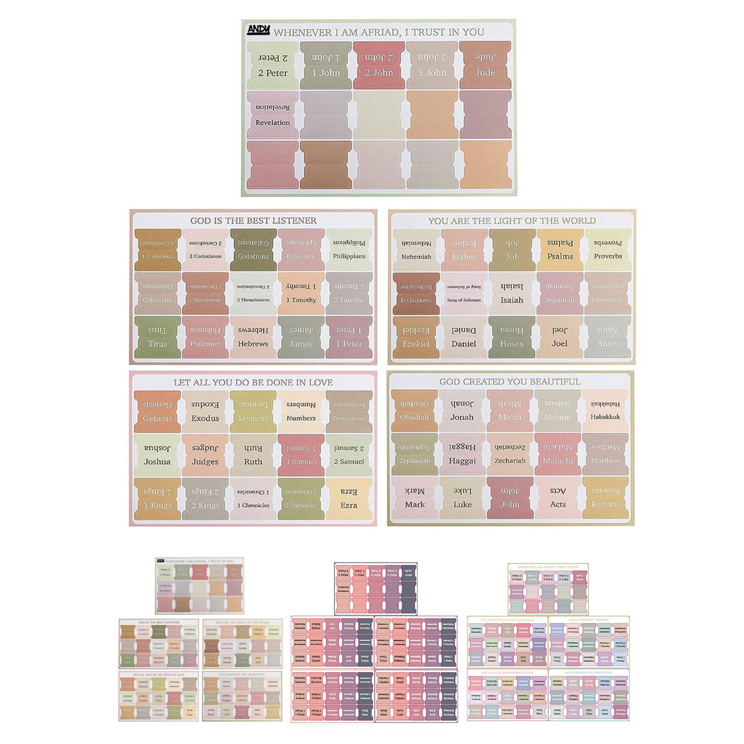 Bible Tabs w/ Unique Stickers