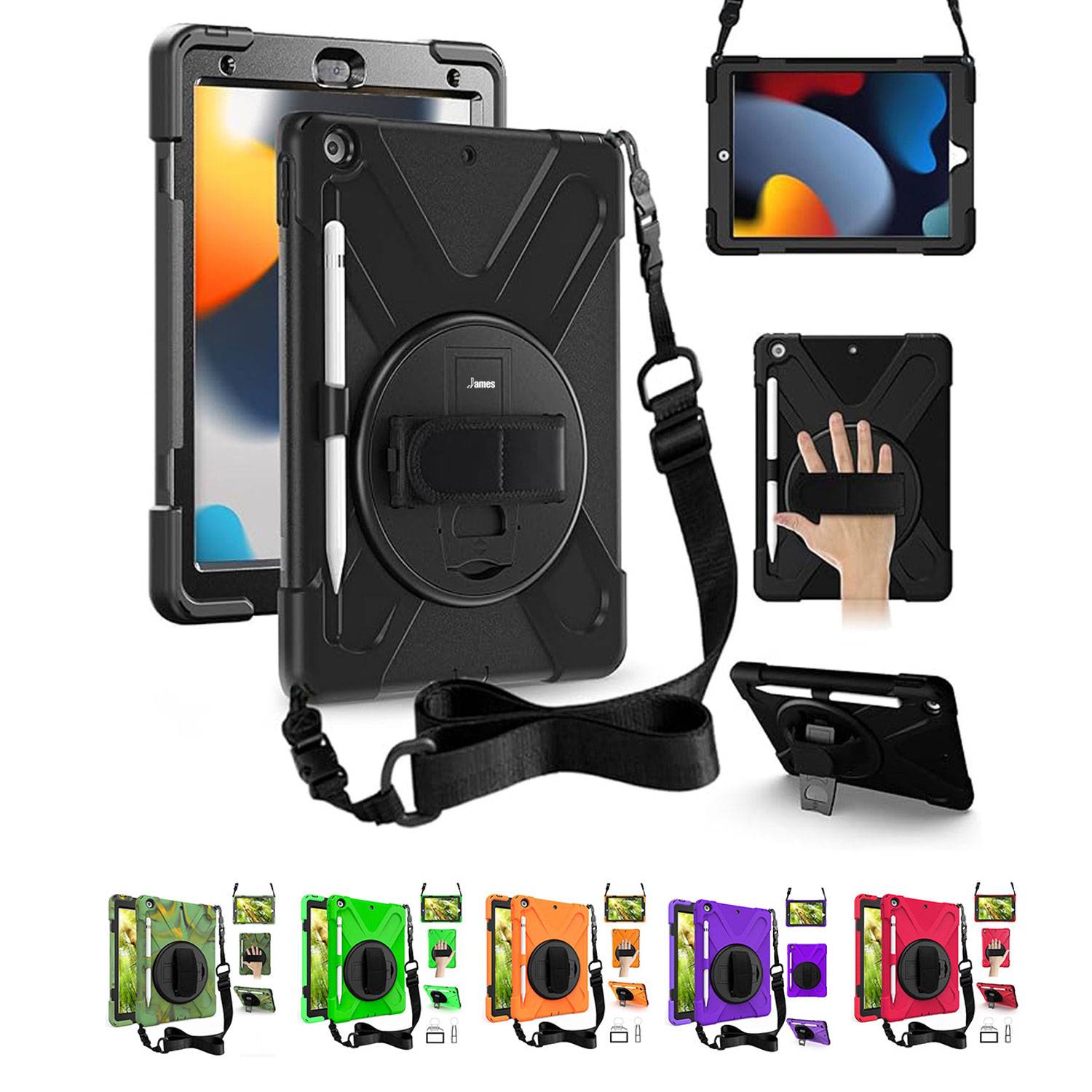 iPad case 10.2 inch silicone PC full cover