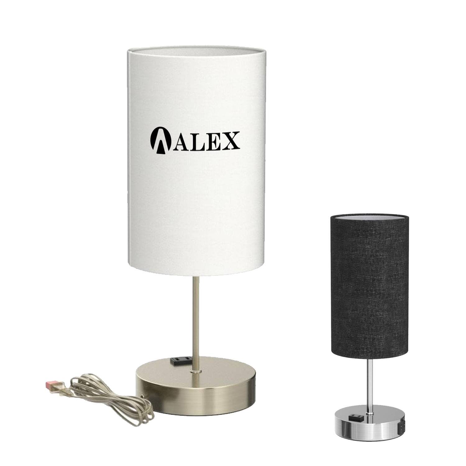 USB Ports Dimmable Touch Control Metal Table Lamp