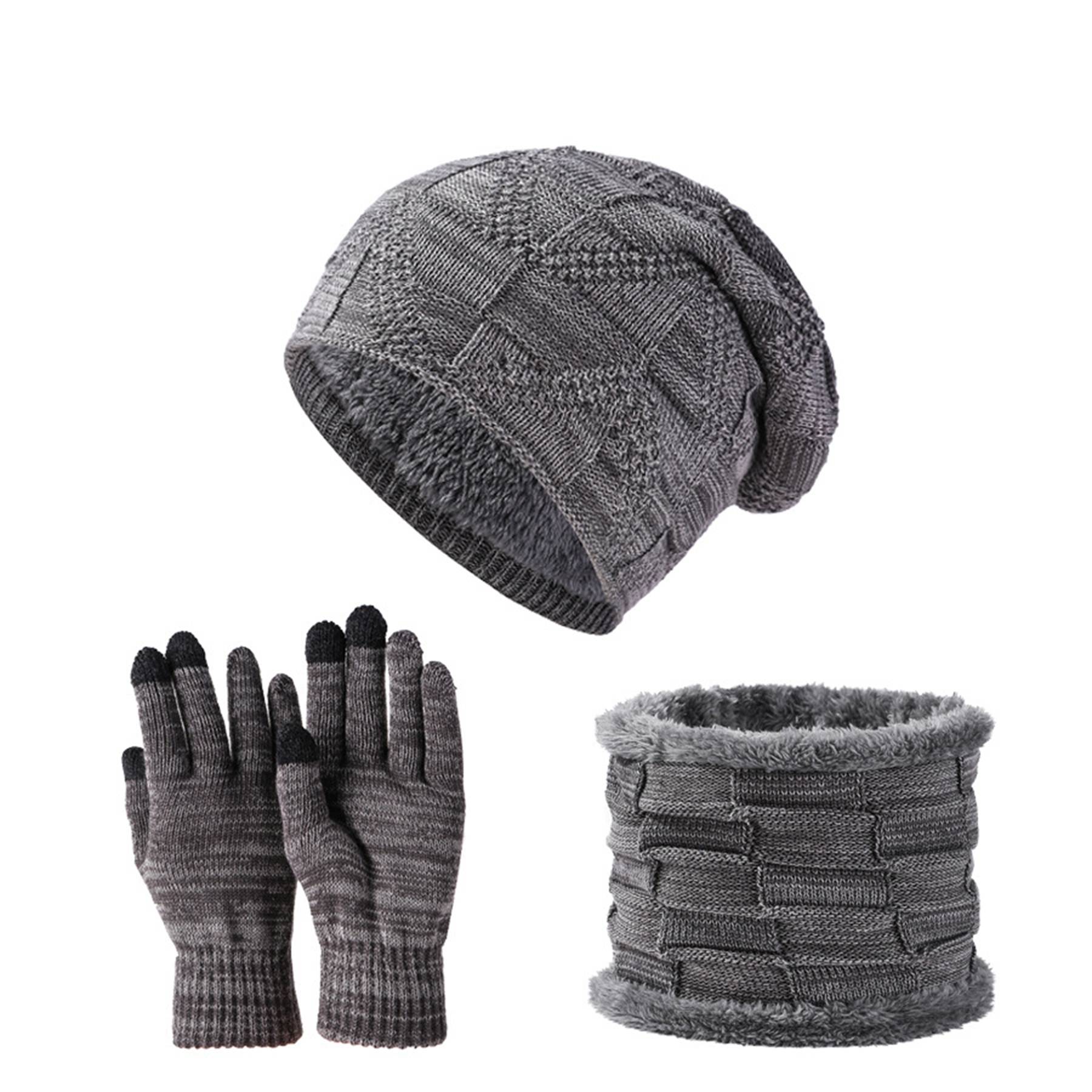 Winter Beanie Hat Scarf and Touch Screen Gloves Set - Image 4