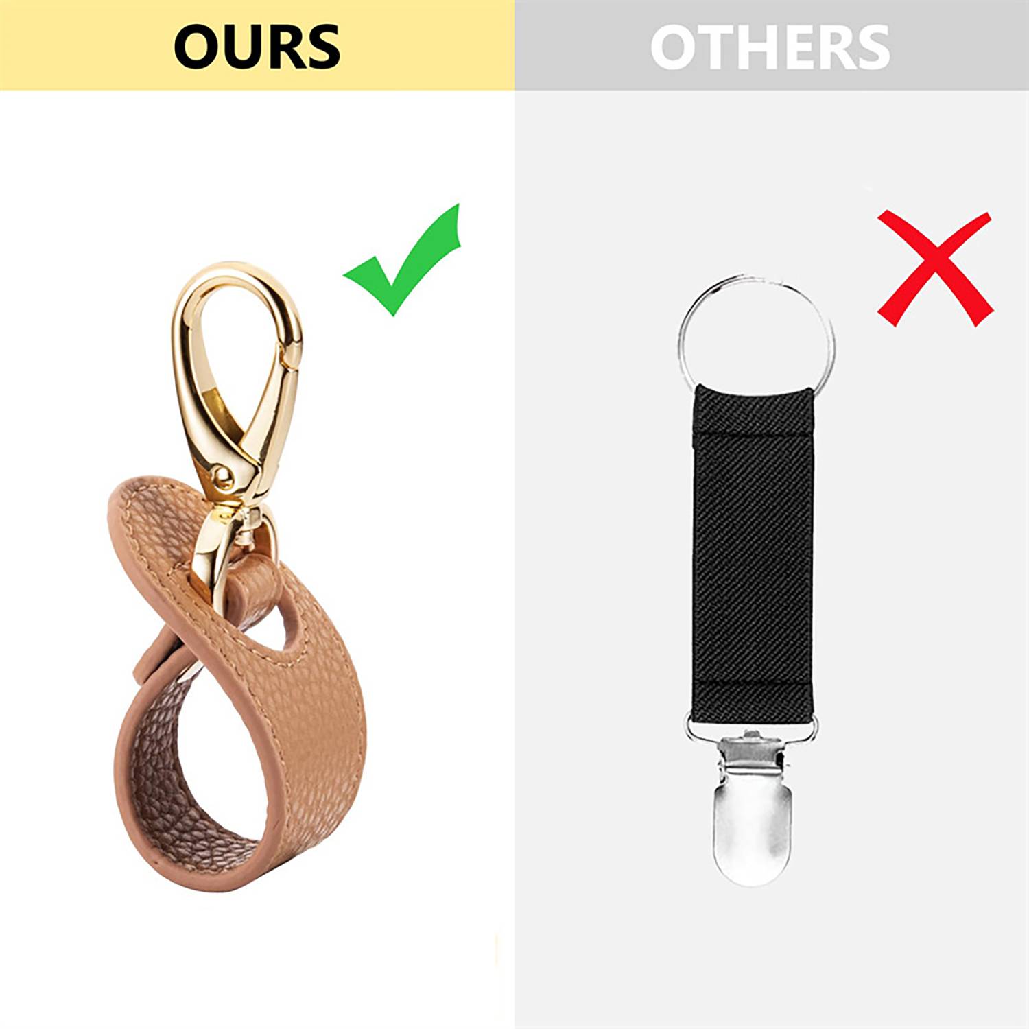 Compact and Durable PU Leather Hat Clip - Image 3