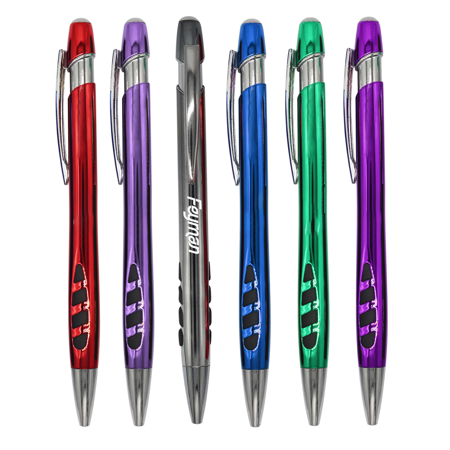 Click Action Press Plastic Ballpoint Pen