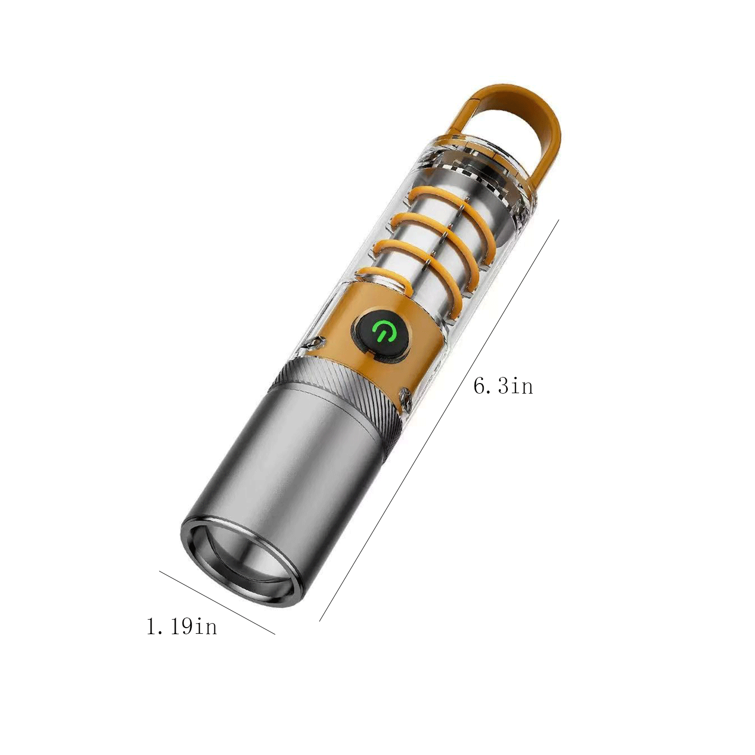Rechargeable Tactical LED Flashlight w/ Hanging Hook - Image 3