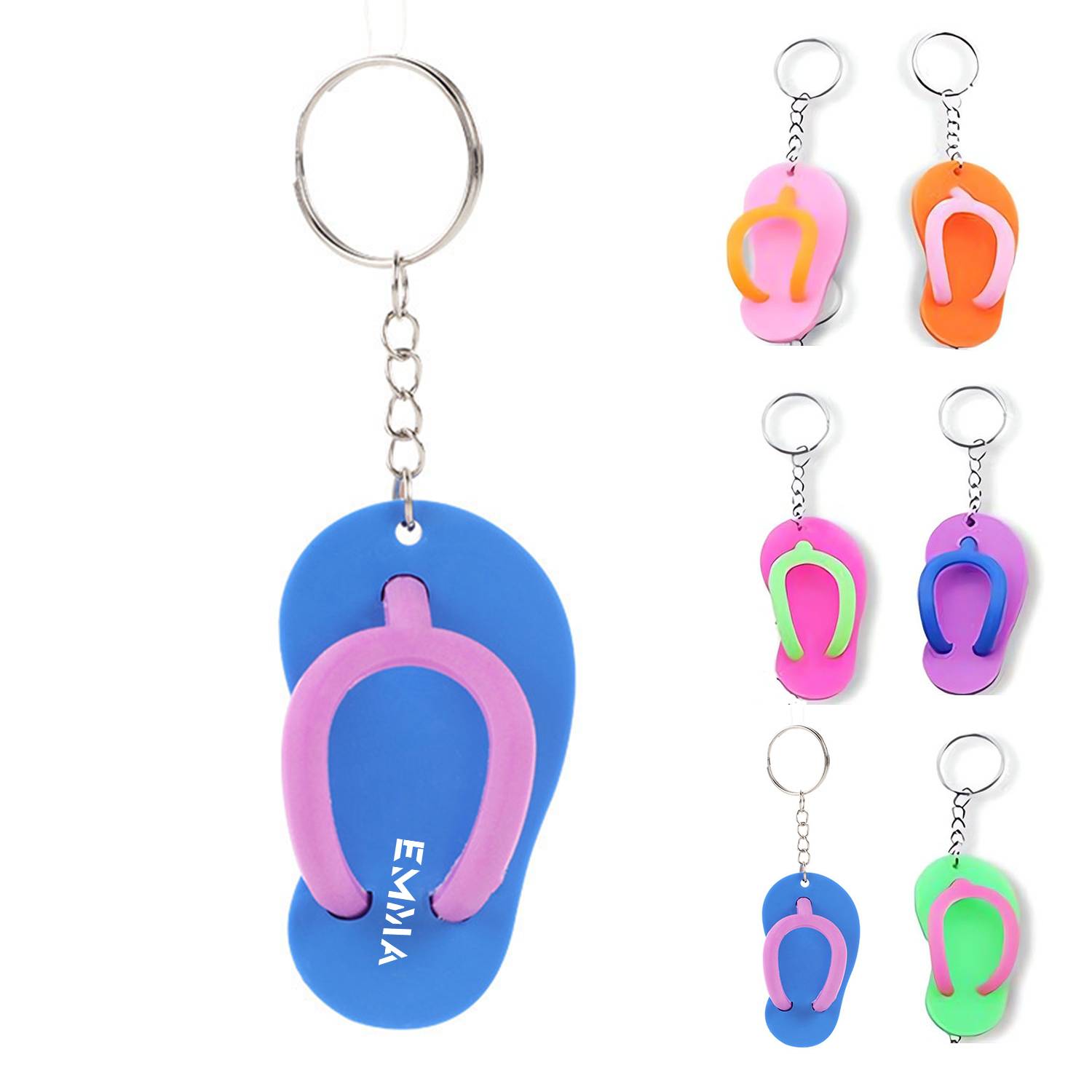 Slippers Key Chain Beach Charms Summer Gifts