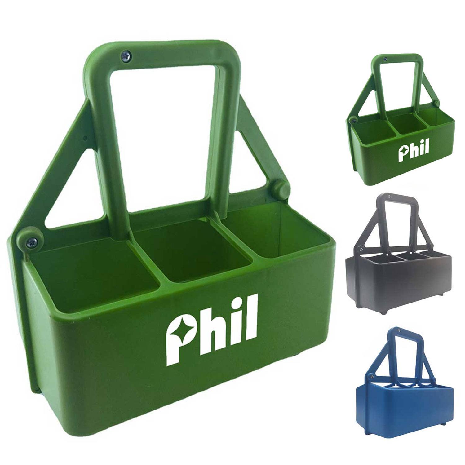Custom Color 6-Pack Sports Bottle Carrier Plastic Basket