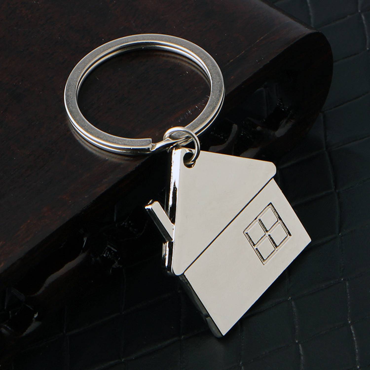 House Shape Metal Keychain - Image 3