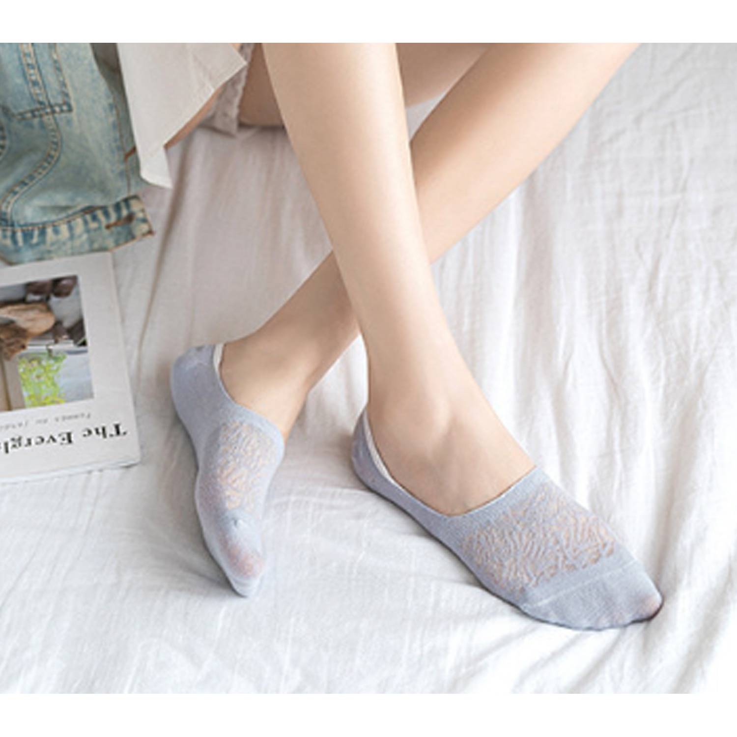 Women's No-Show Cotton Socks - Image 5