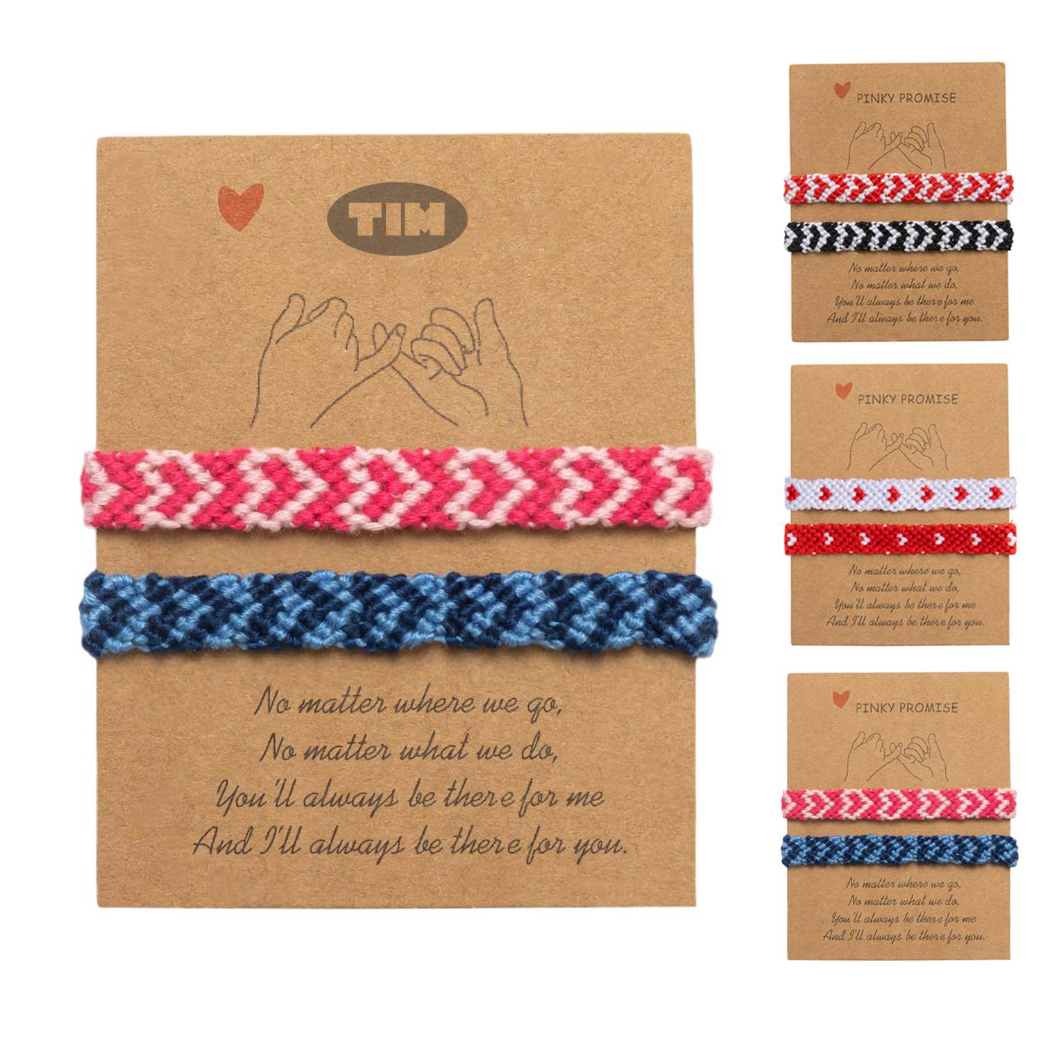 Handmade Woven Heart Friendship Bracelet