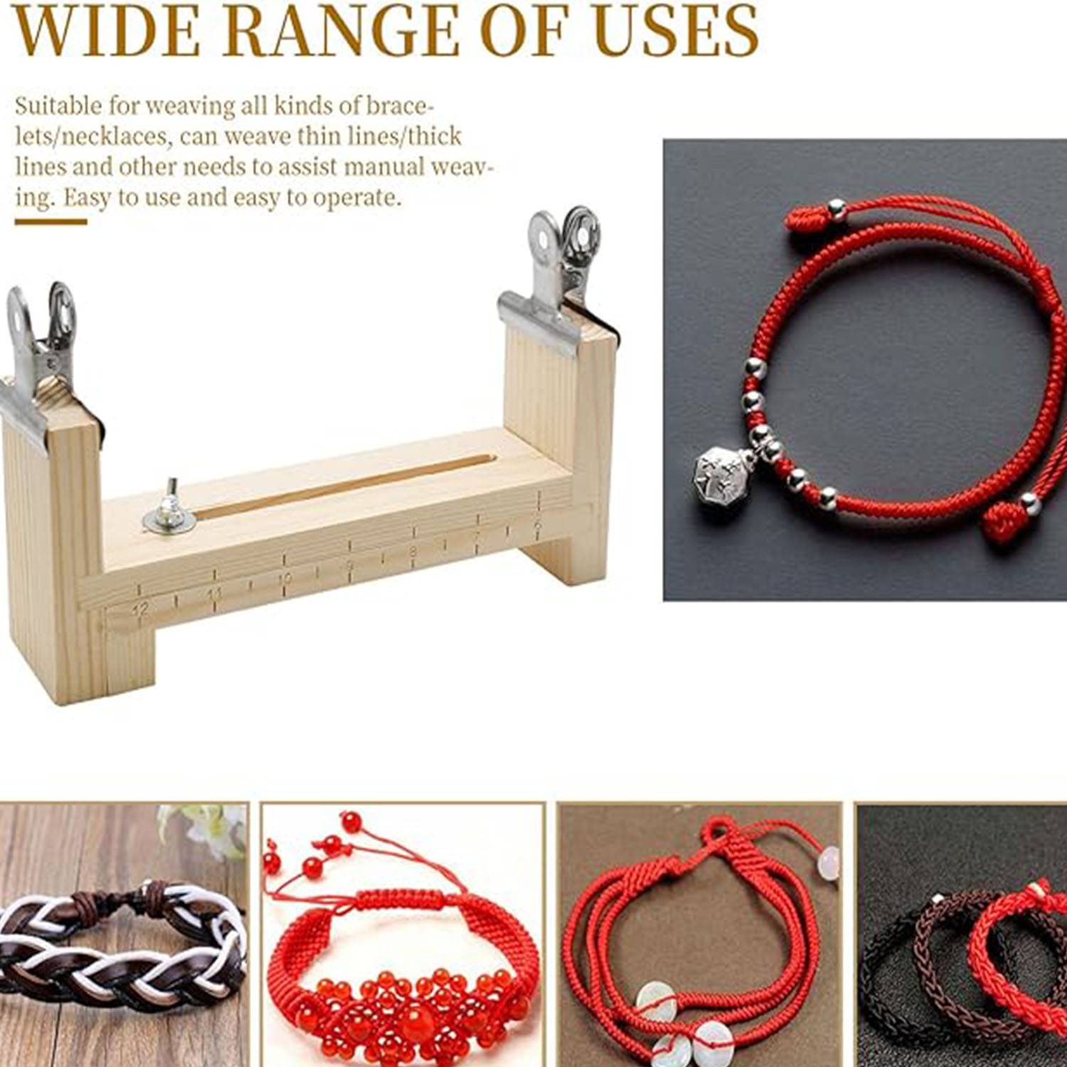 Wooden Frame Bracelet Maker Jig - Image 3